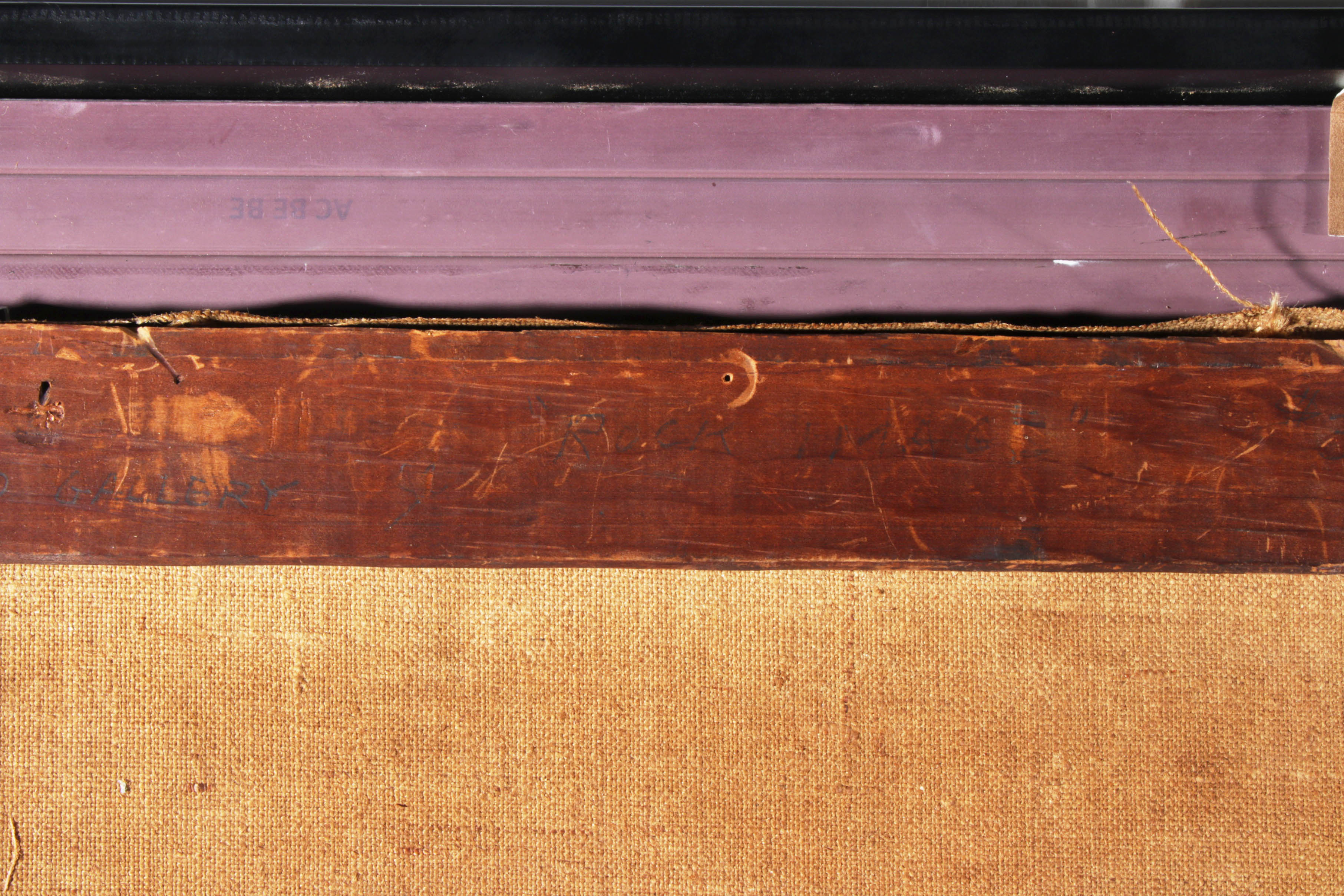 Joseph Meert 1952  Abstract Oil Painting "Rock Image"