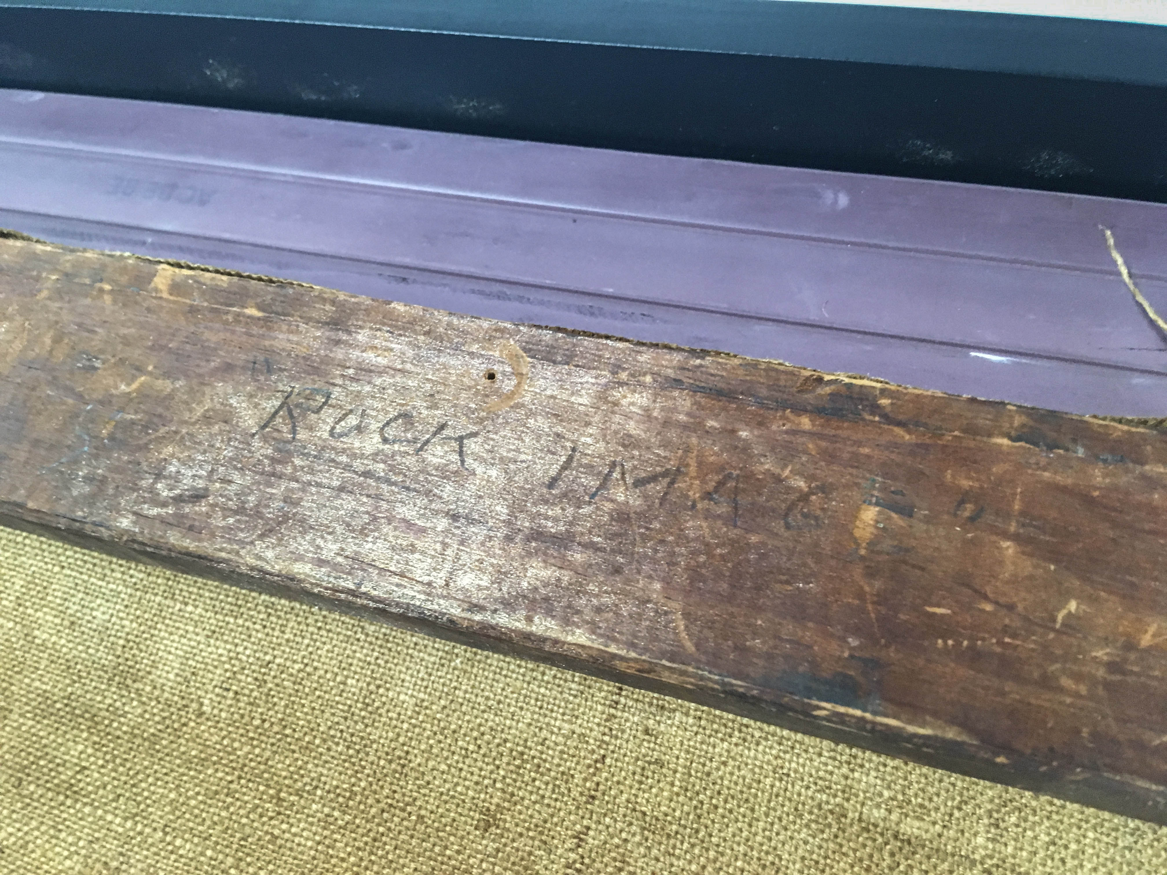 Joseph Meert 1952  Abstract Oil Painting "Rock Image"