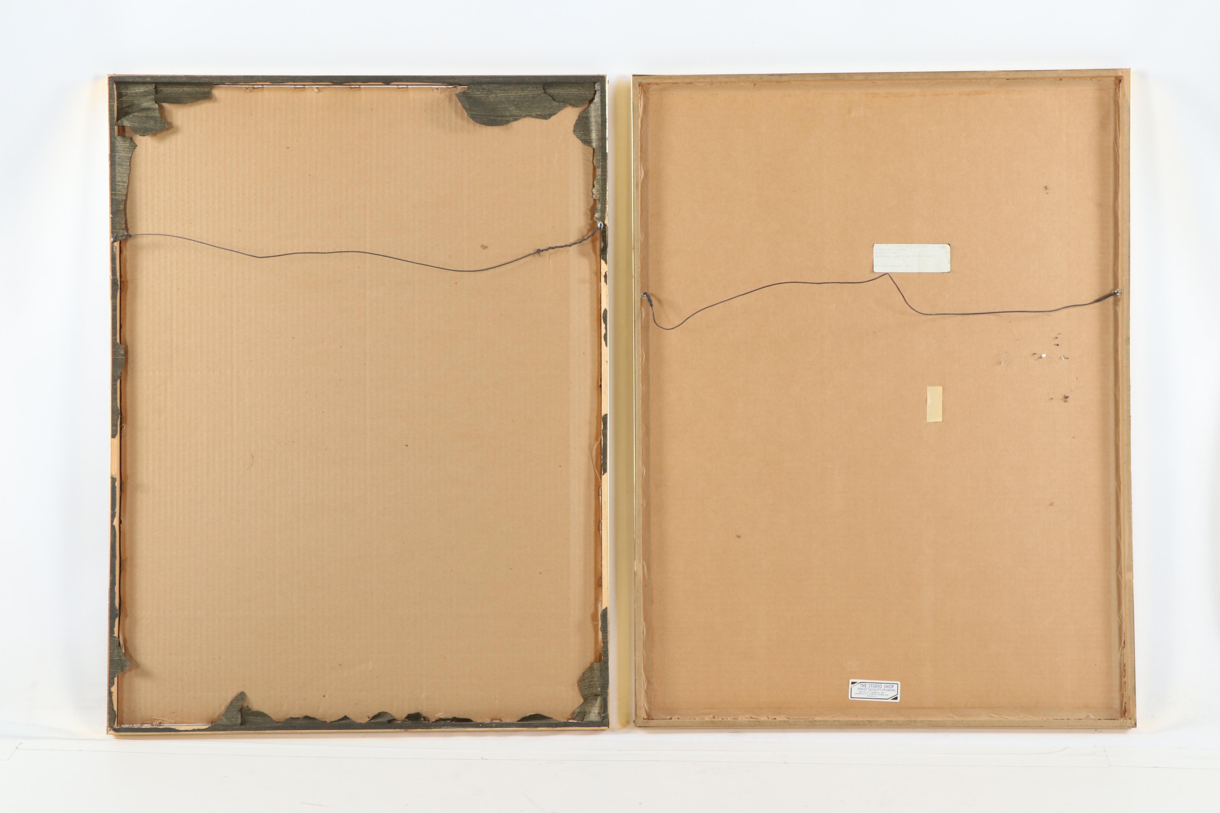 H. Sahina Seashell Acrylic Paintings on Silk