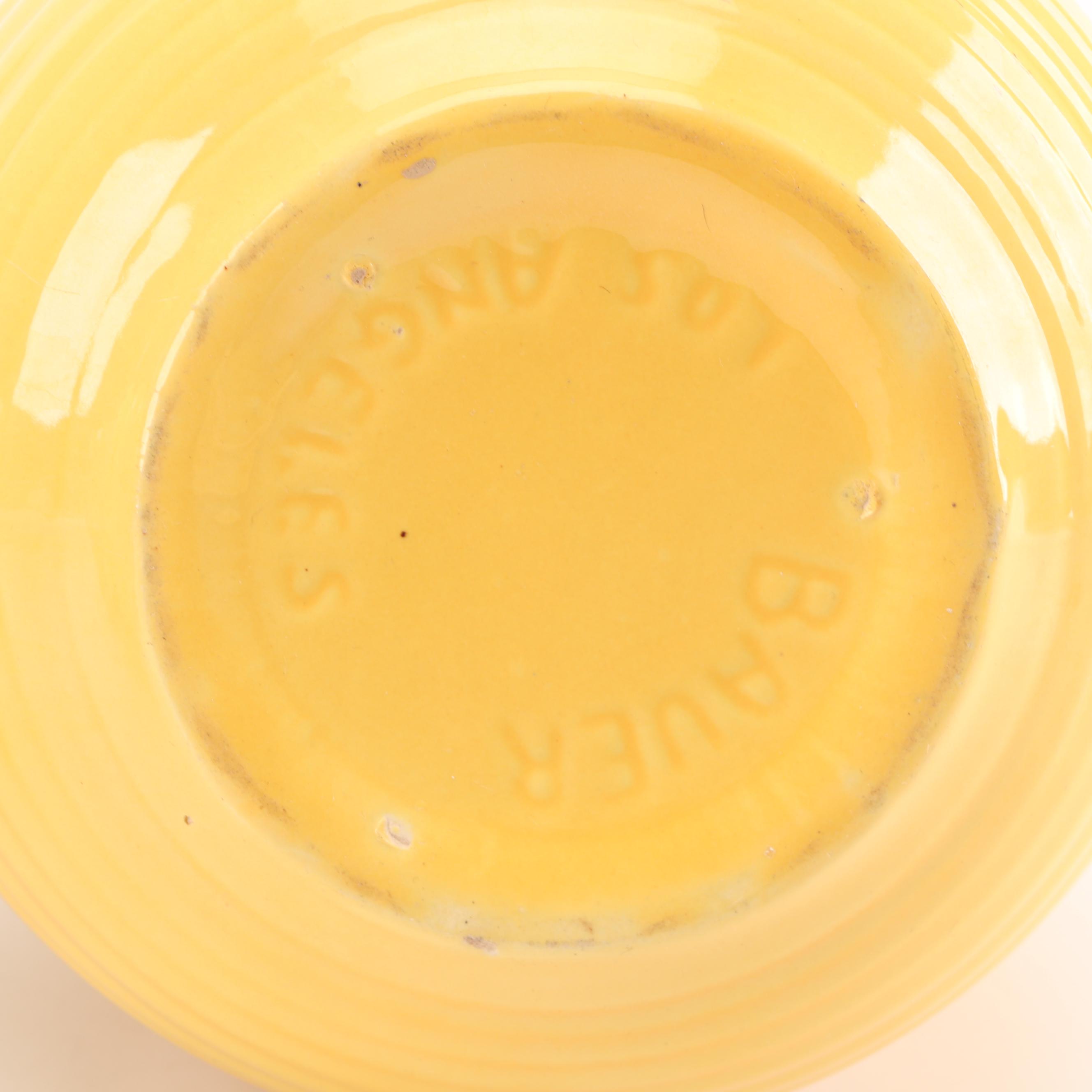 Redwing Vase, Bauer and Frankoma Pitchers and Metlox Bowl