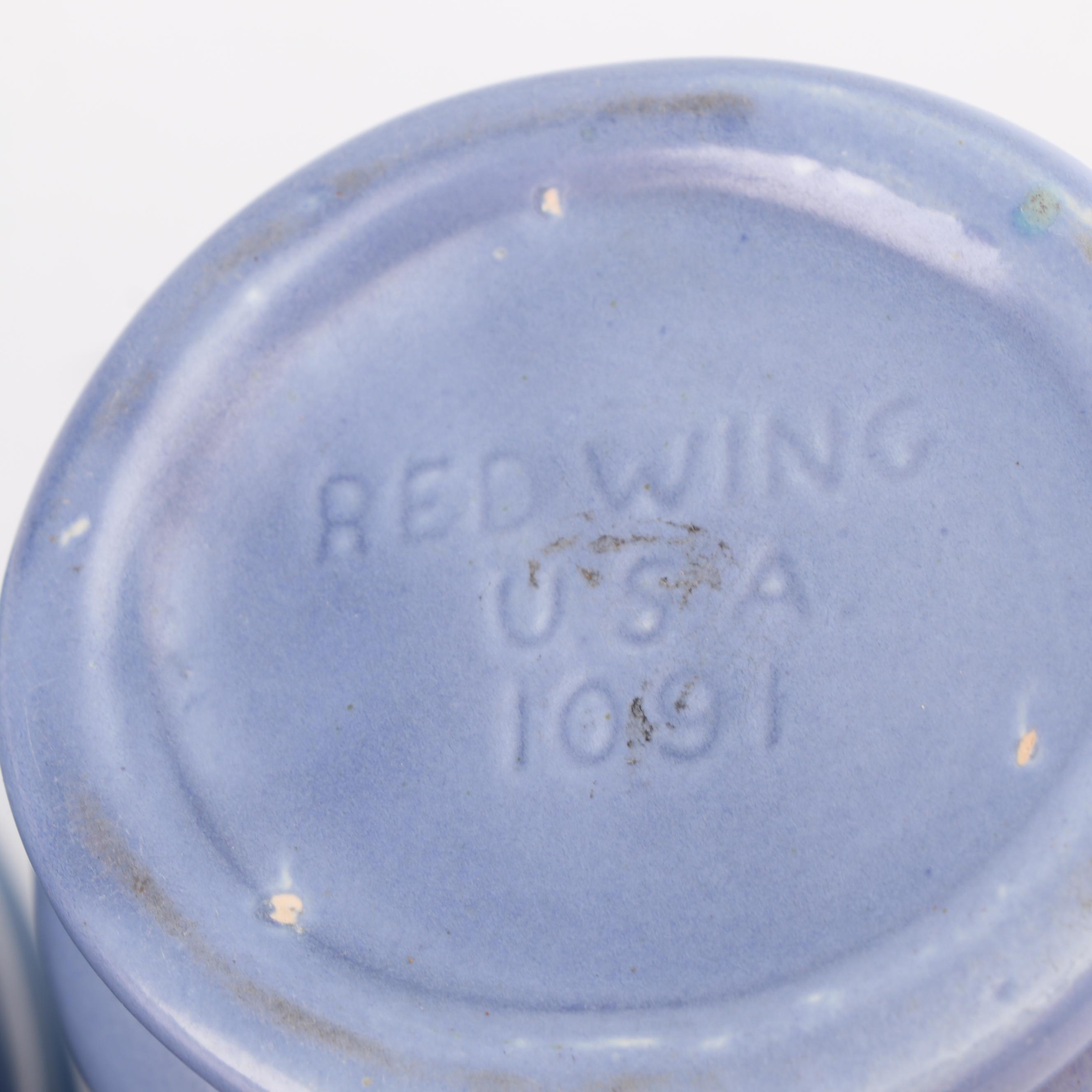 Redwing Vase, Bauer and Frankoma Pitchers and Metlox Bowl