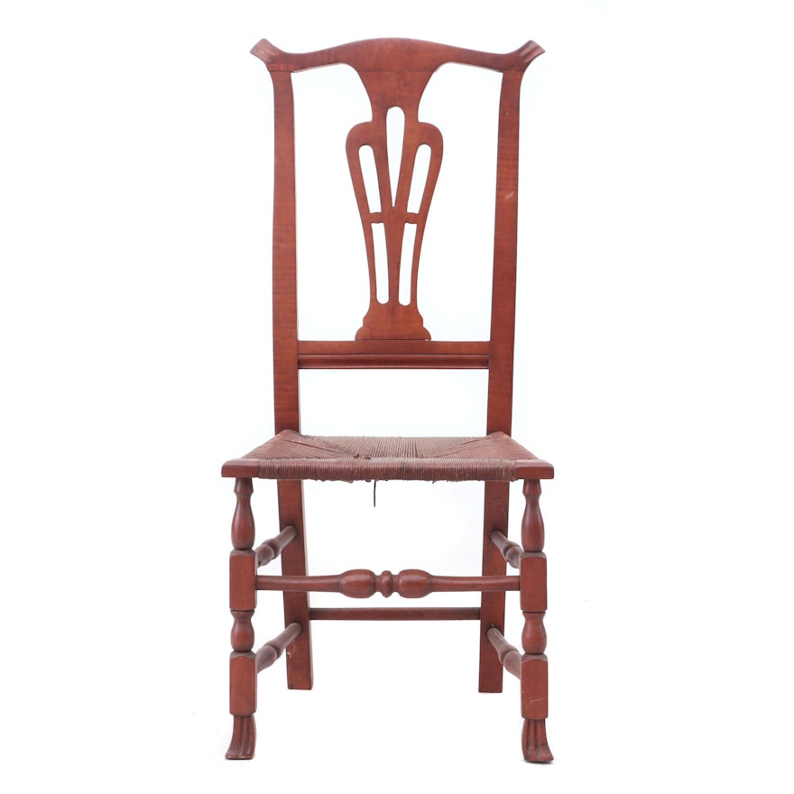 Colonial Revival Rush Seat Side Chair