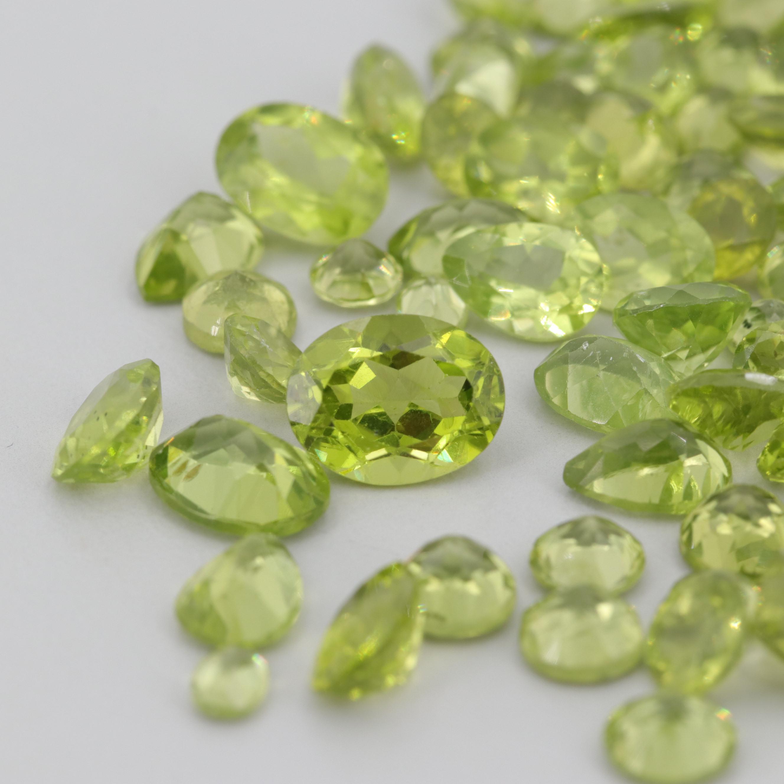 Loose 78.60 CTW Peridot Gemstones