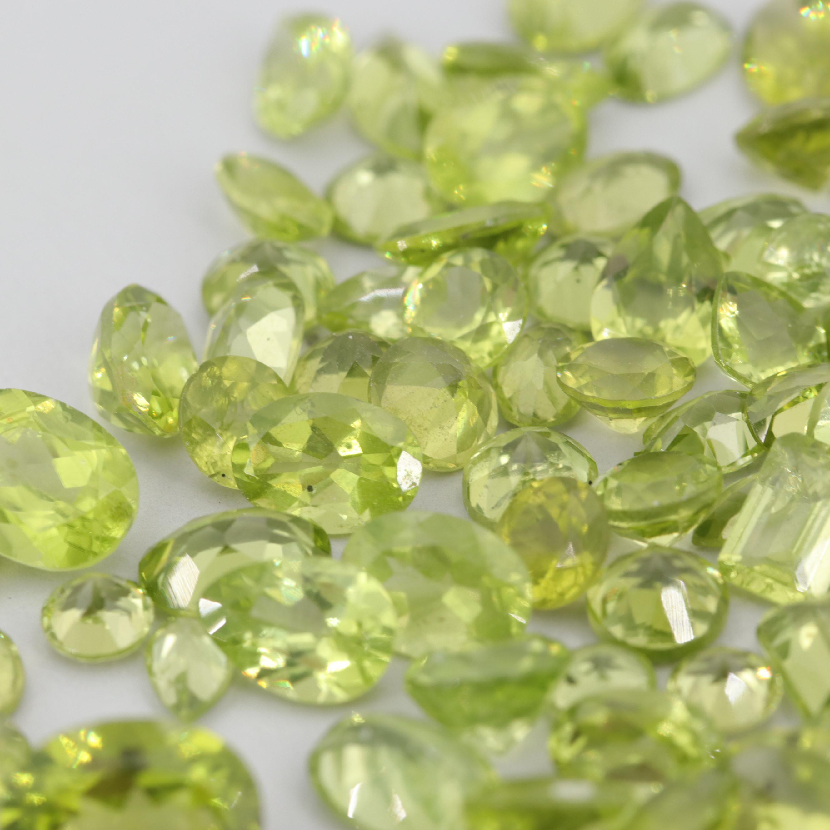 Loose 78.60 CTW Peridot Gemstones