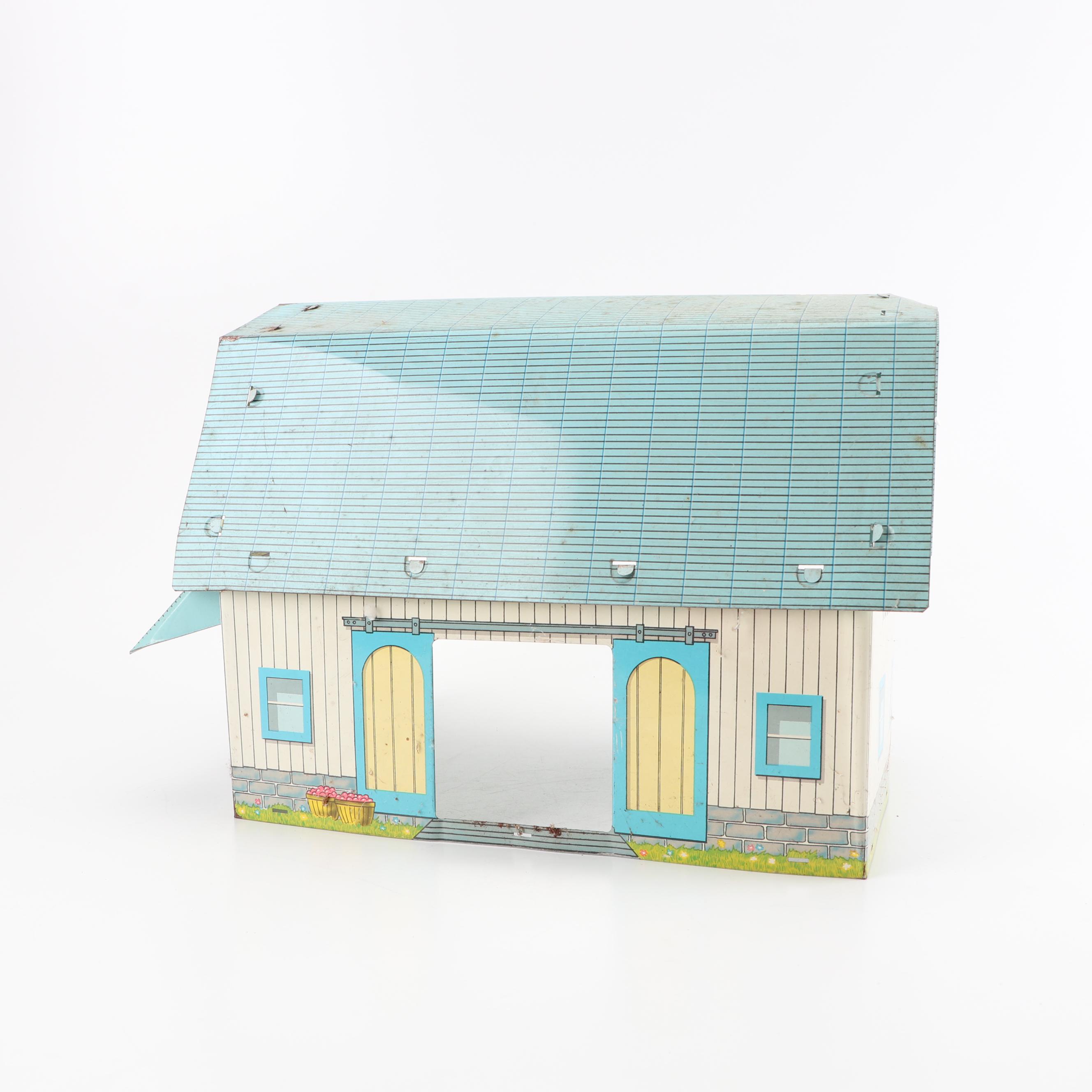 "Valley View Farm" Toy Set including Barn, Equipment, and Animals, Mid-20th C.