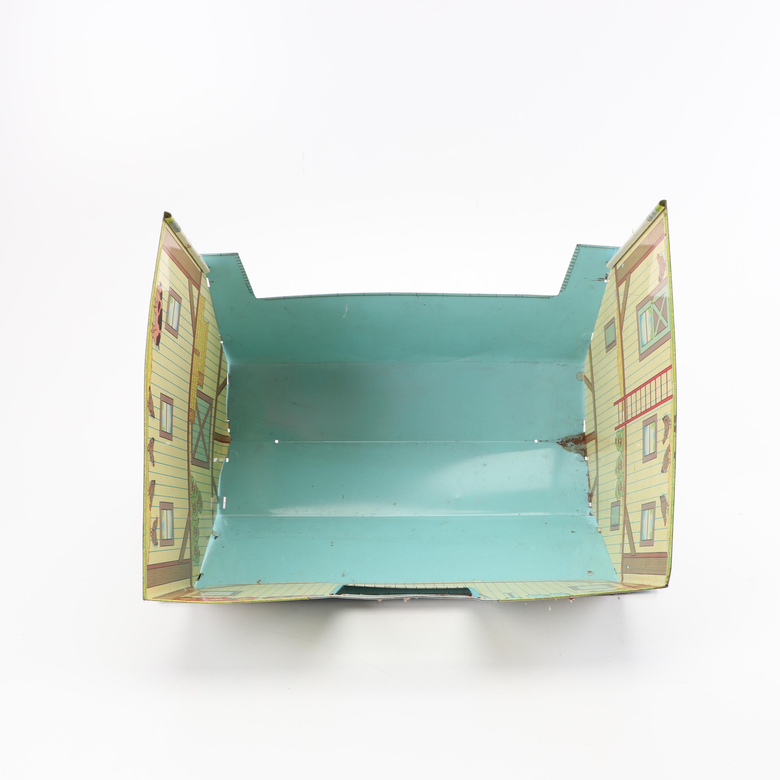 "Valley View Farm" Toy Set including Barn, Equipment, and Animals, Mid-20th C.