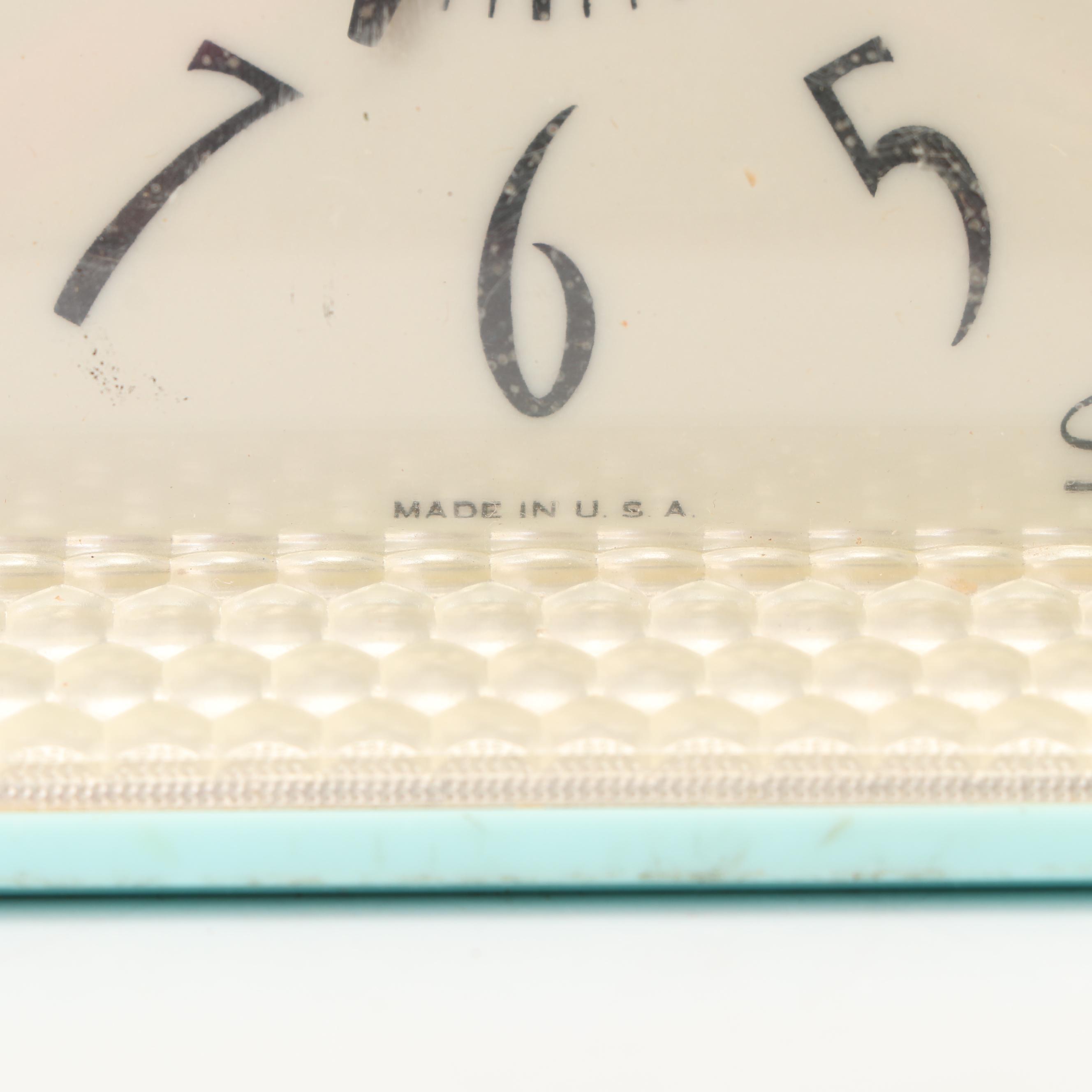 Sessions "Panelescent" Electric Wall Clock, Mid 20th Century