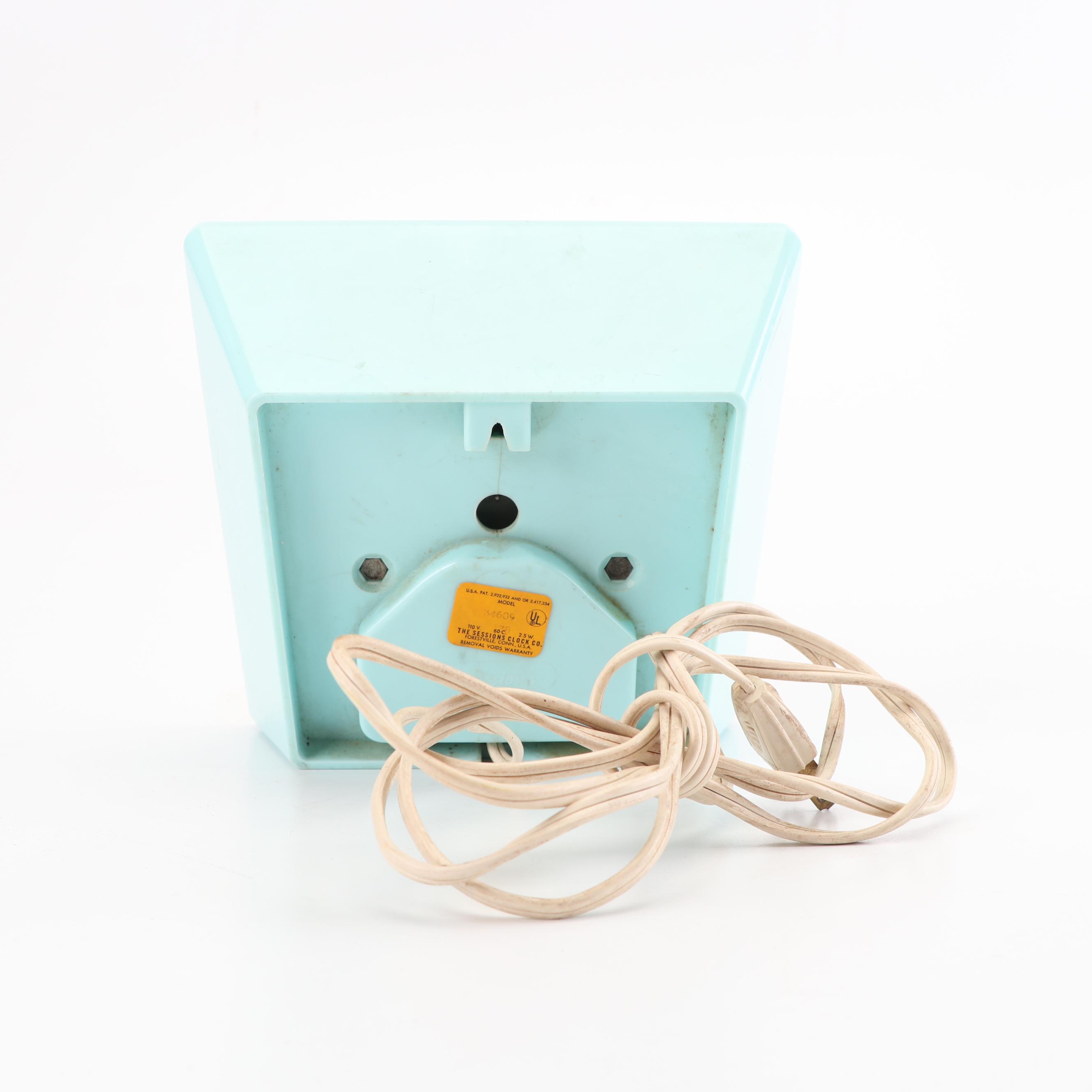 Sessions "Panelescent" Electric Wall Clock, Mid 20th Century