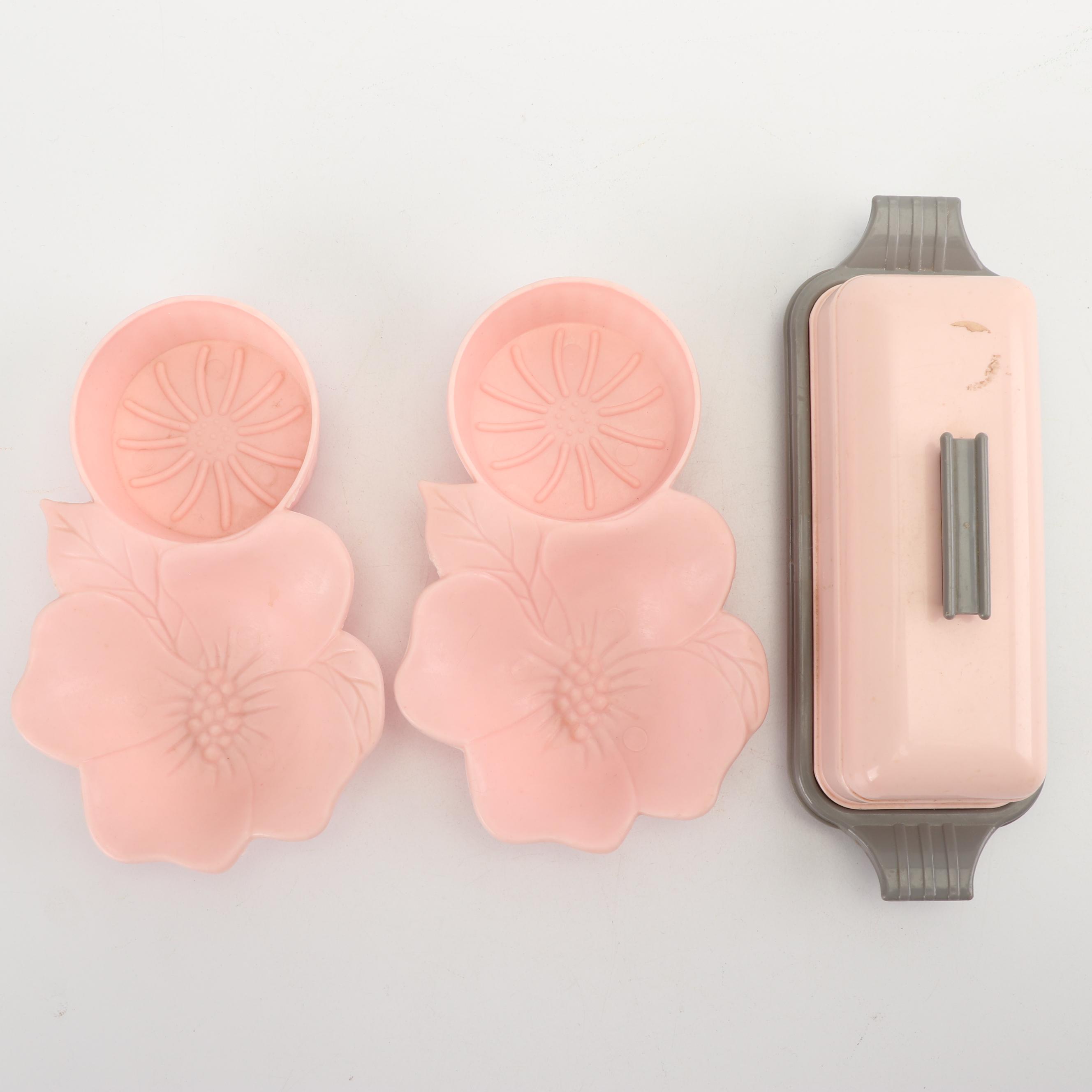 Pink Plastic Kitchen Tools and Gadgets, Mid-Century