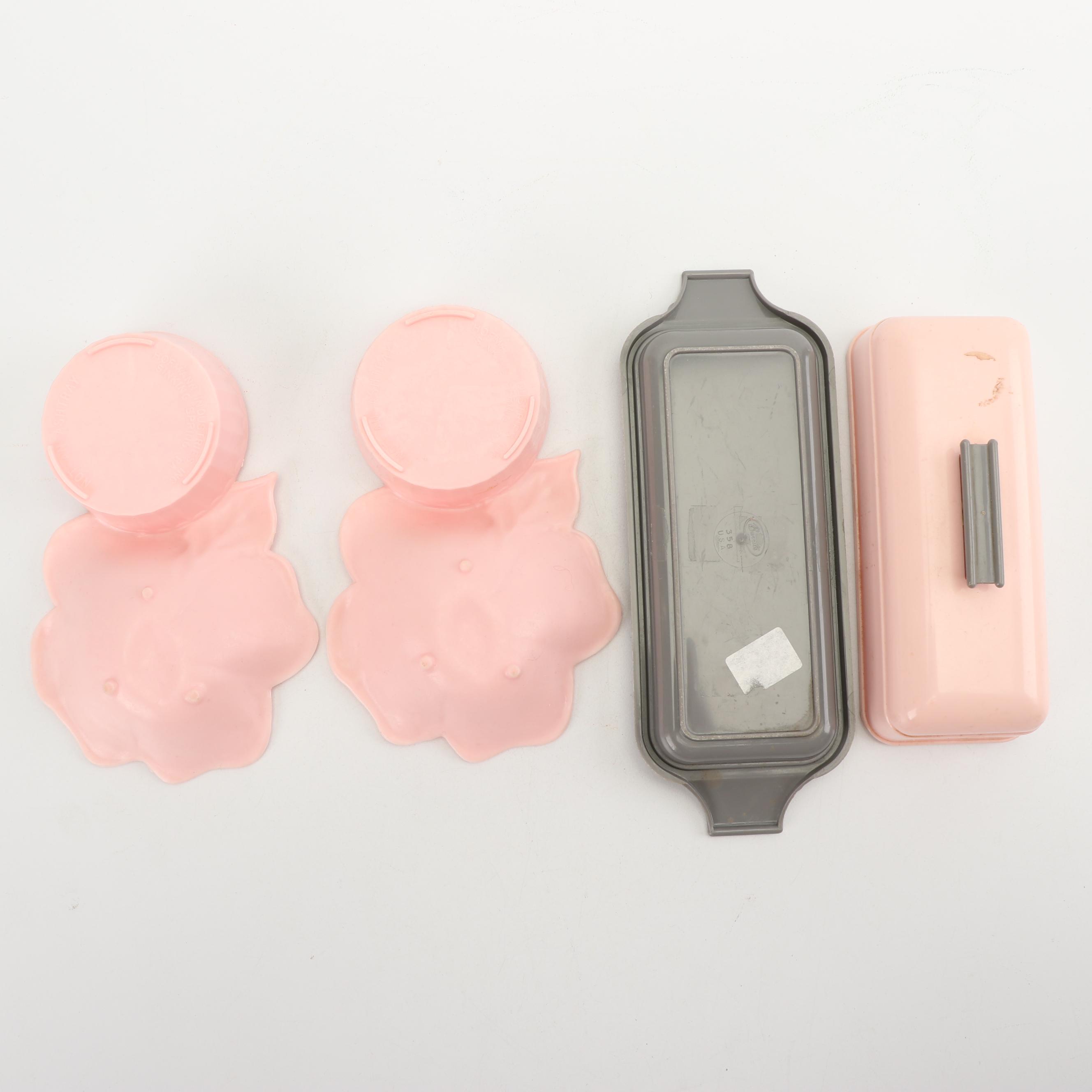 Pink Plastic Kitchen Tools and Gadgets, Mid-Century