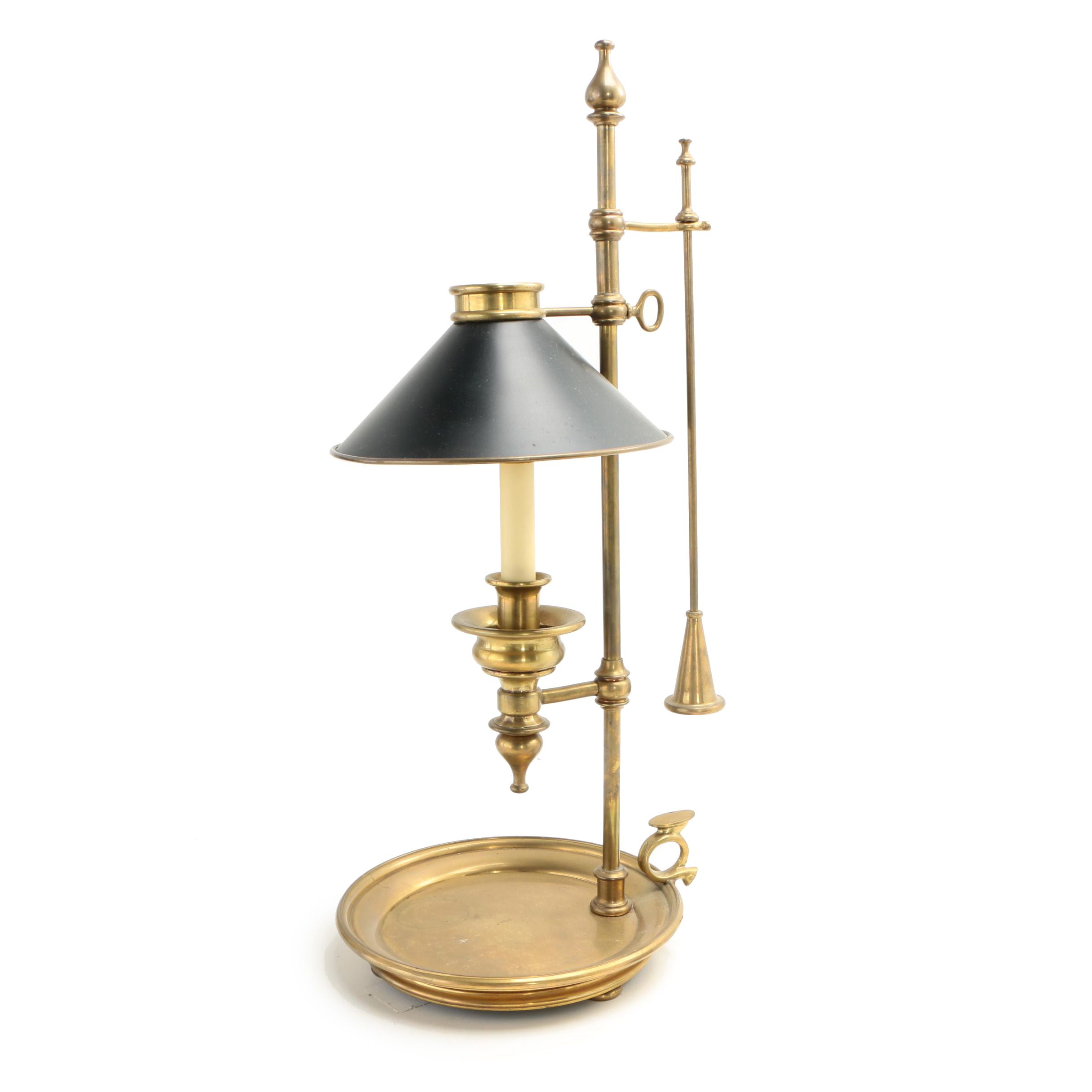 Empire Style Chapman Brass Bouillotte Lamp, 1983