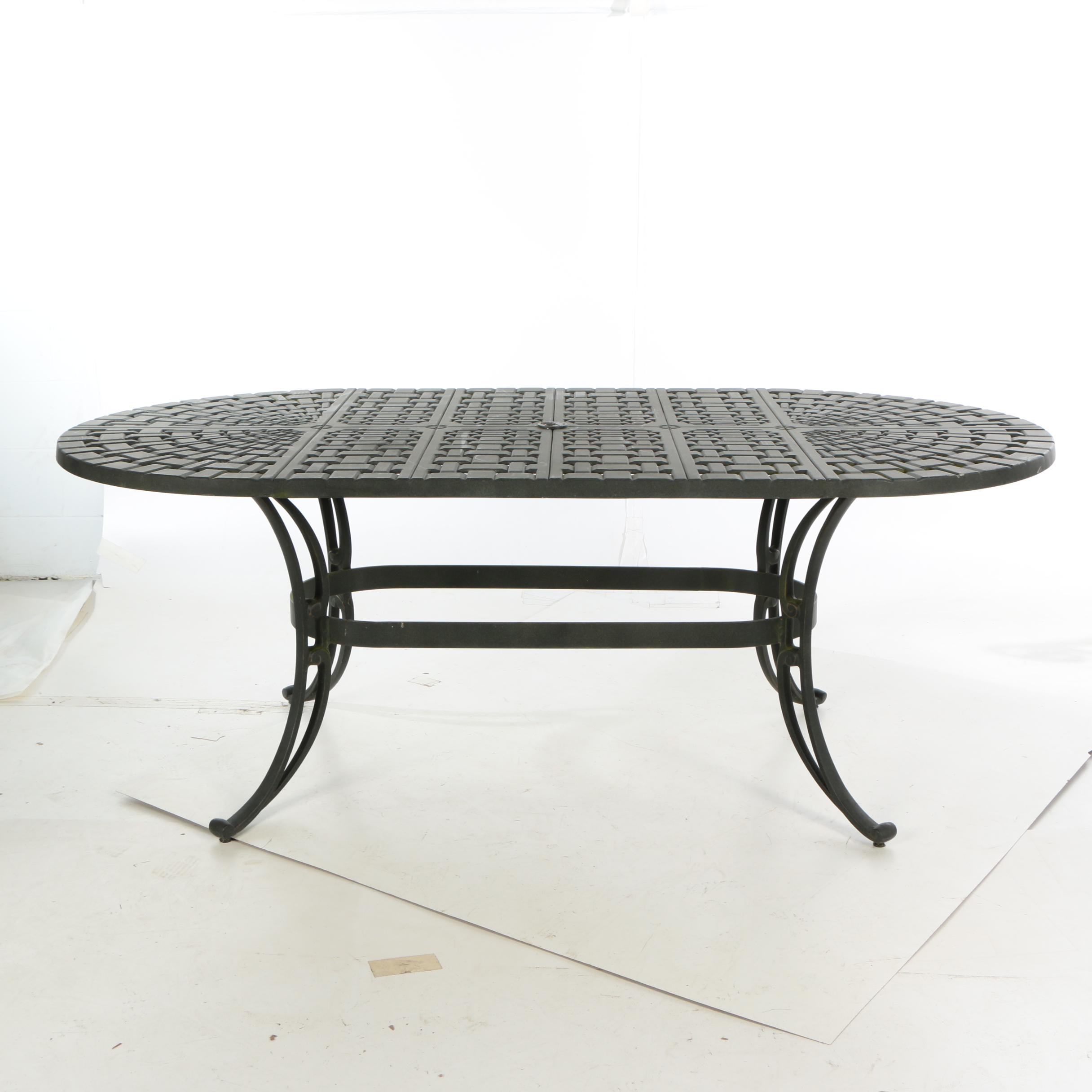 Contemporary Cast-Aluminum Seven-Piece Patio Dining Set by Windham Castings