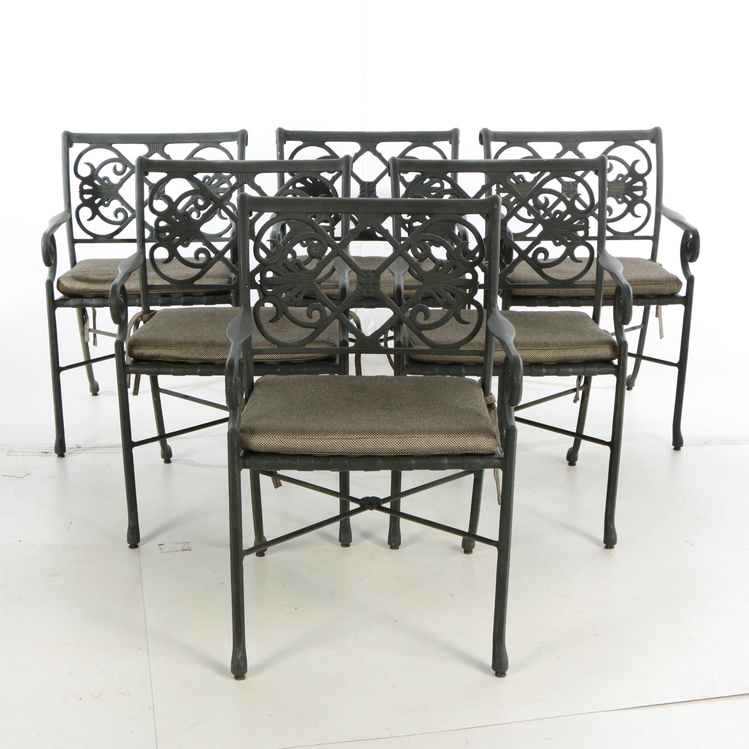 Contemporary Cast-Aluminum Seven-Piece Patio Dining Set by Windham Castings