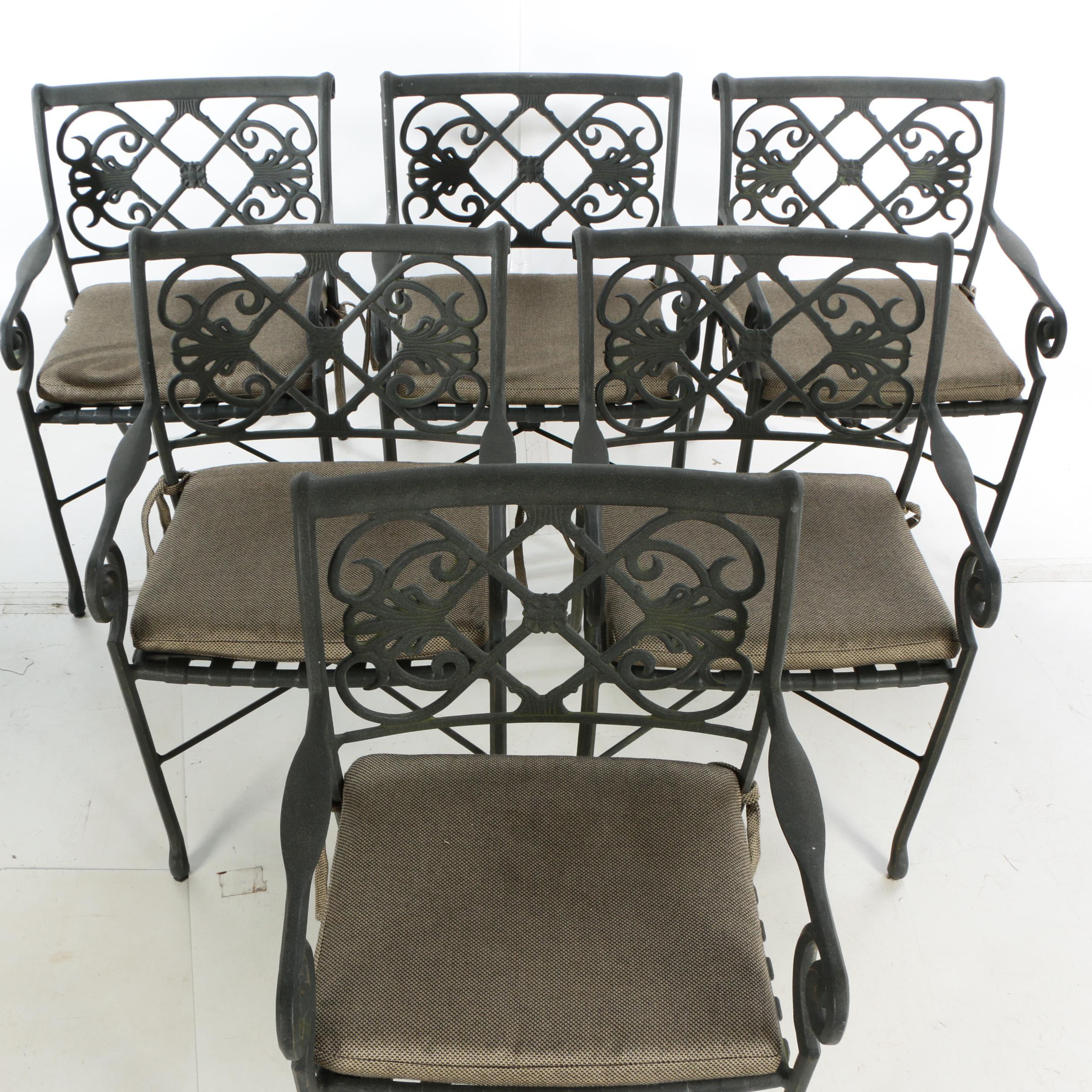 Contemporary Cast-Aluminum Seven-Piece Patio Dining Set by Windham Castings