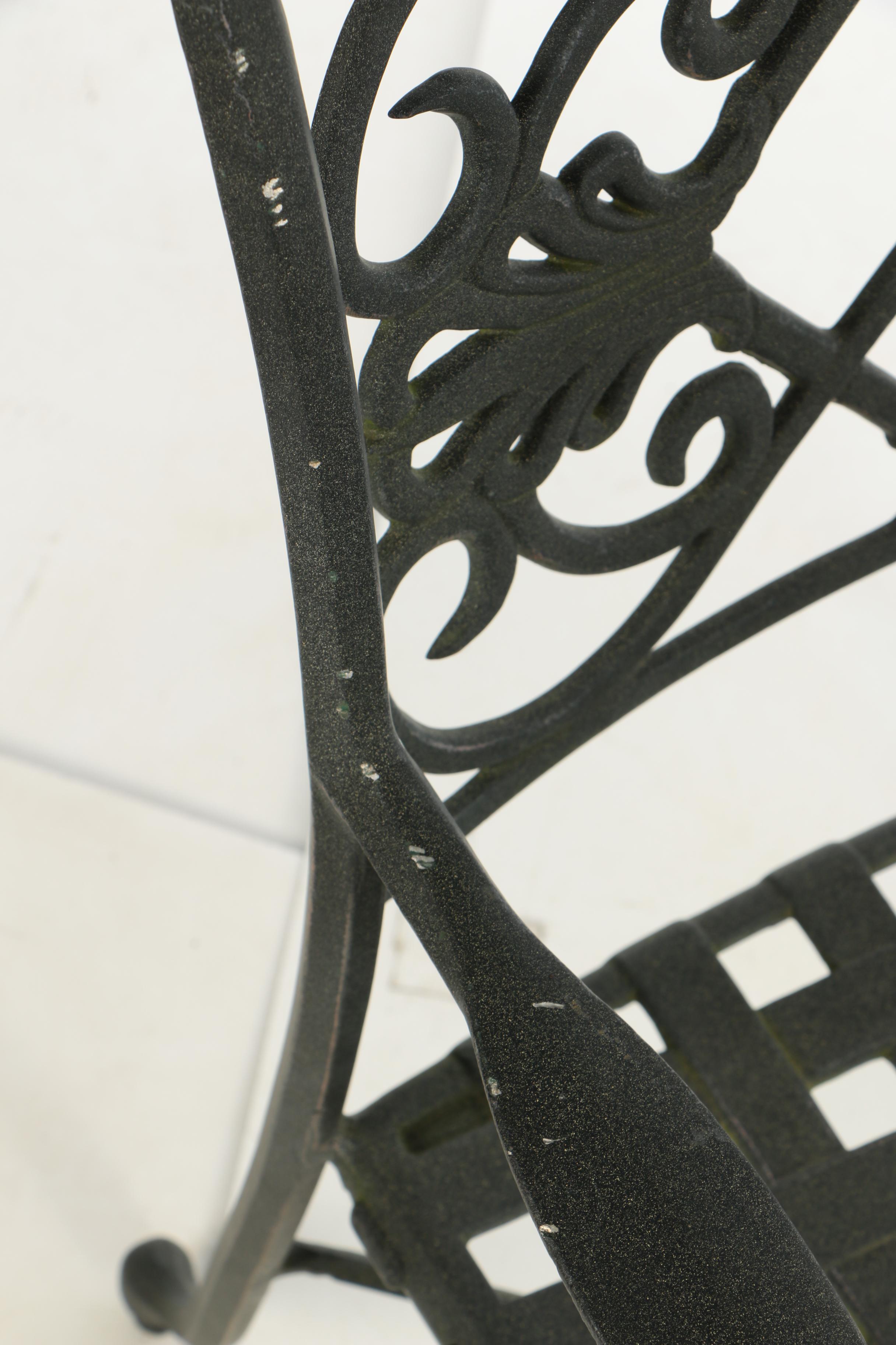 Contemporary Cast-Aluminum Seven-Piece Patio Dining Set by Windham Castings