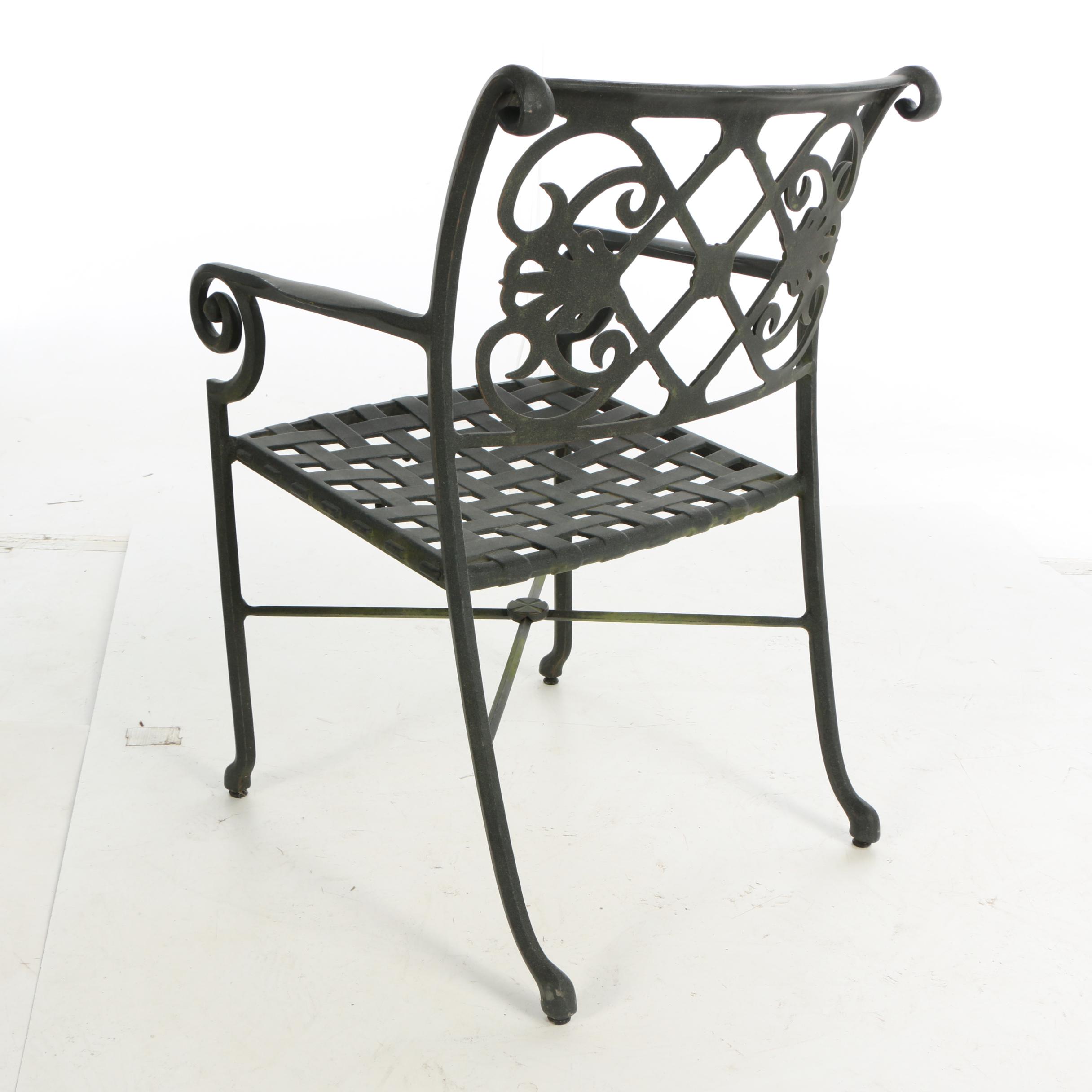 Contemporary Cast-Aluminum Seven-Piece Patio Dining Set by Windham Castings