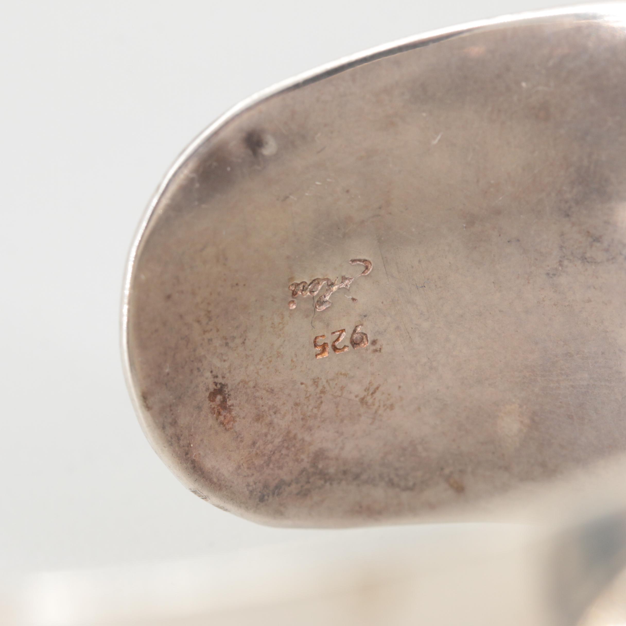 Sterling Silver Smoky Quartz, Druze and Citrine Cuff Bracelet