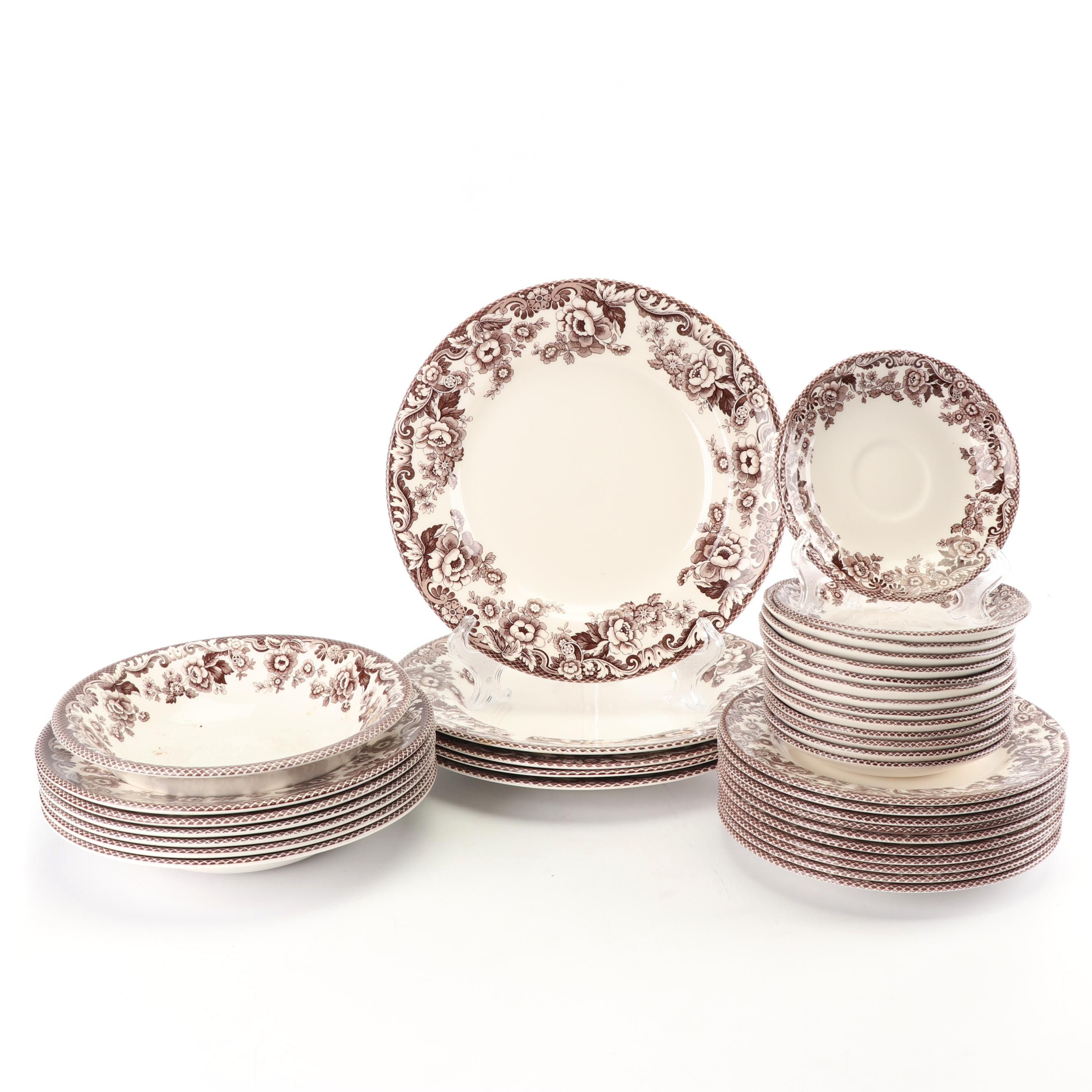 Spode "Delamere Brown" Transfer-Printed Dinnerware