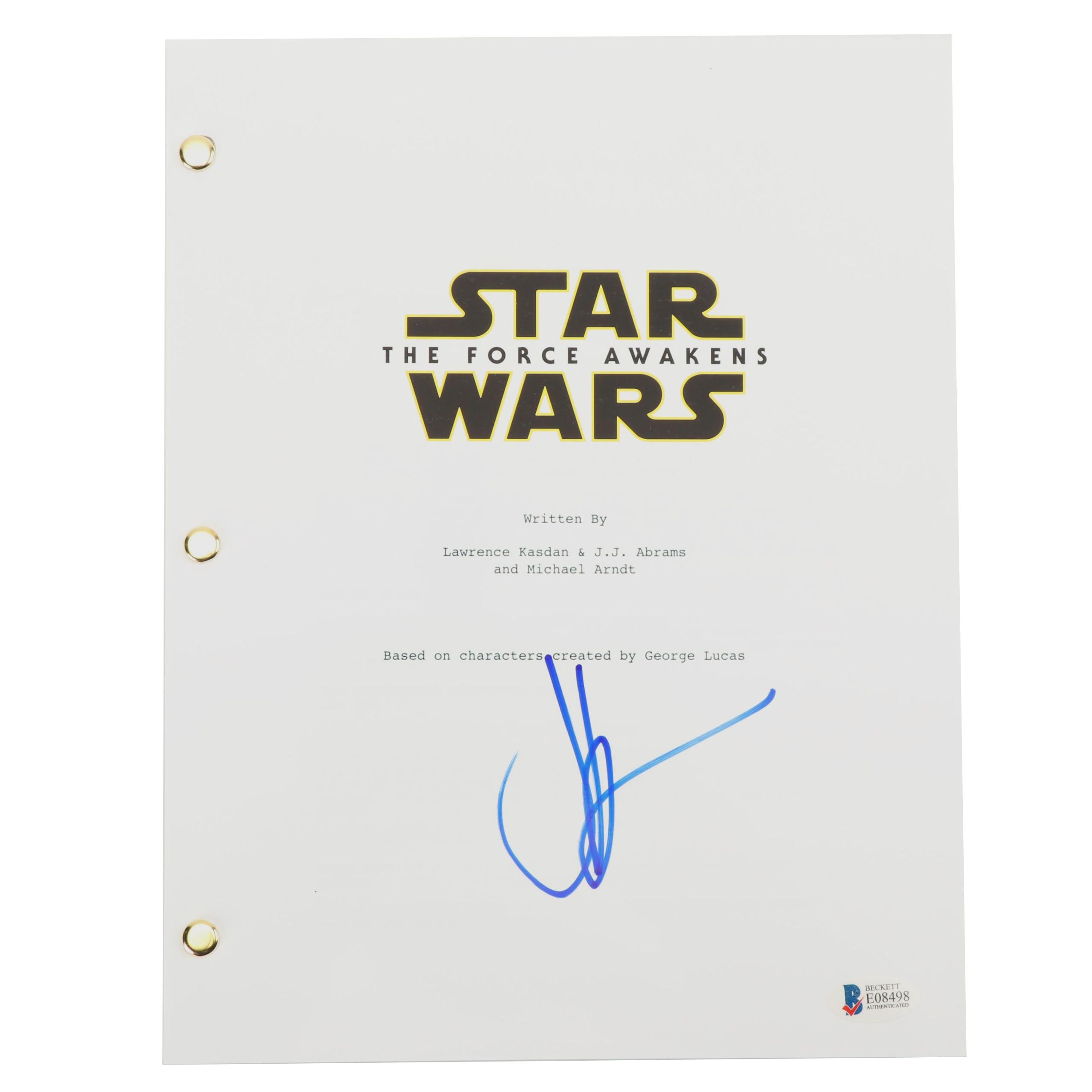 J.J. Abrams Autographed "Star Wars: The Force Awakens" Script - Beckett COA