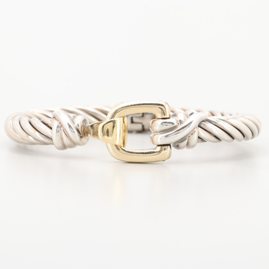 Alisa Sterling Silver Bracelet with 18K Yellow Gold Accents