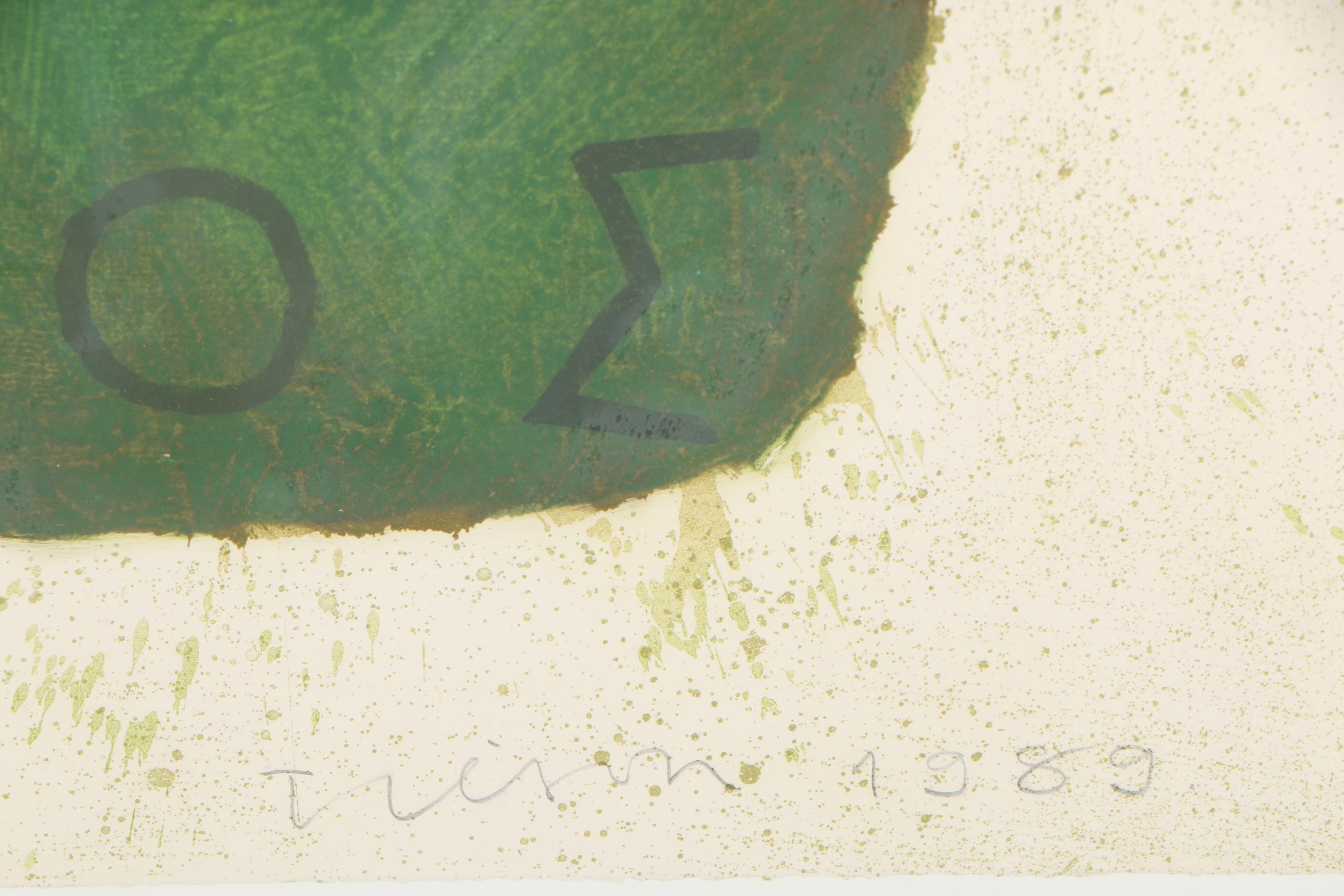 Joe Tilson 1989 Etching "Dionysos Prassinnos"