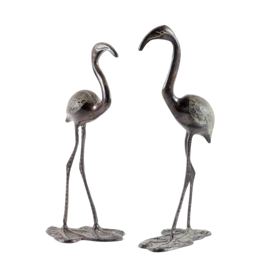Metal Crane Sculptures