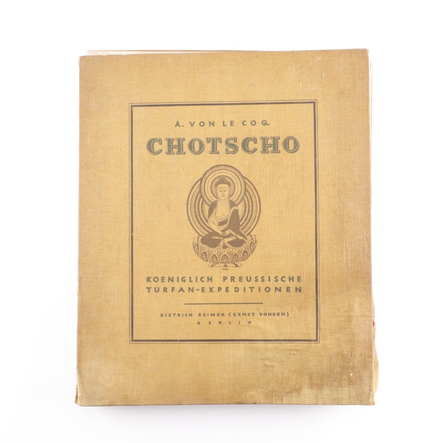 "Chotscho" Gaochang China Archaeological Folio Book in German, 1913