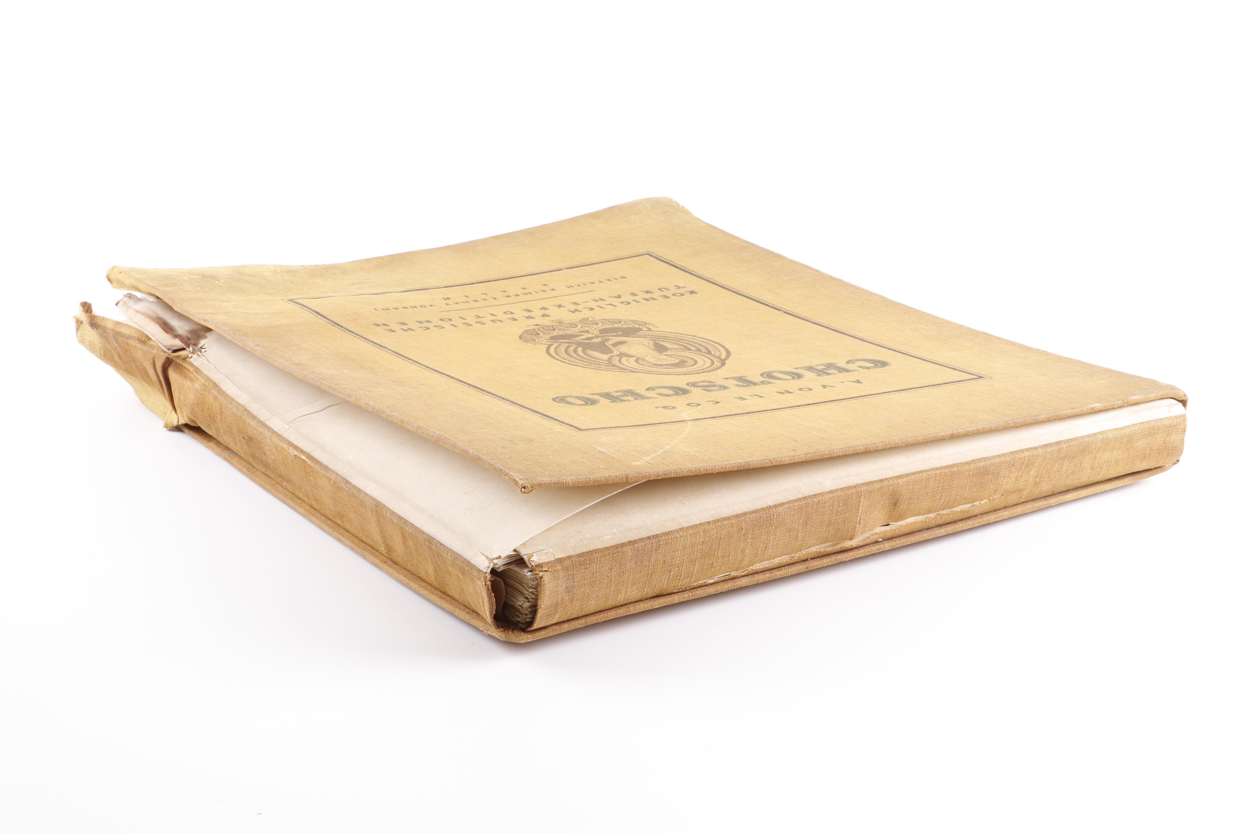 "Chotscho" Gaochang China Archaeological Folio Book in German, 1913