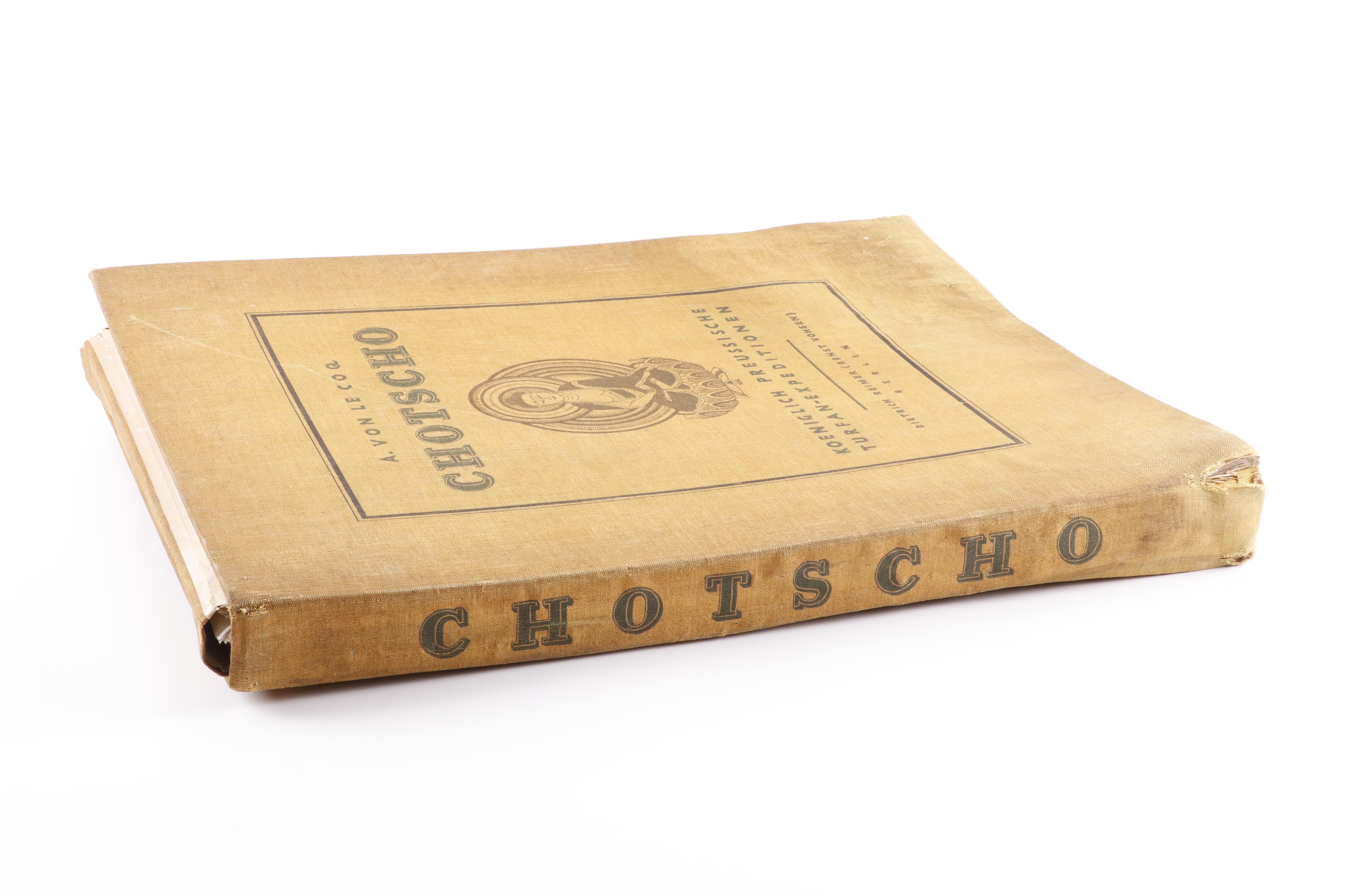 "Chotscho" Gaochang China Archaeological Folio Book in German, 1913