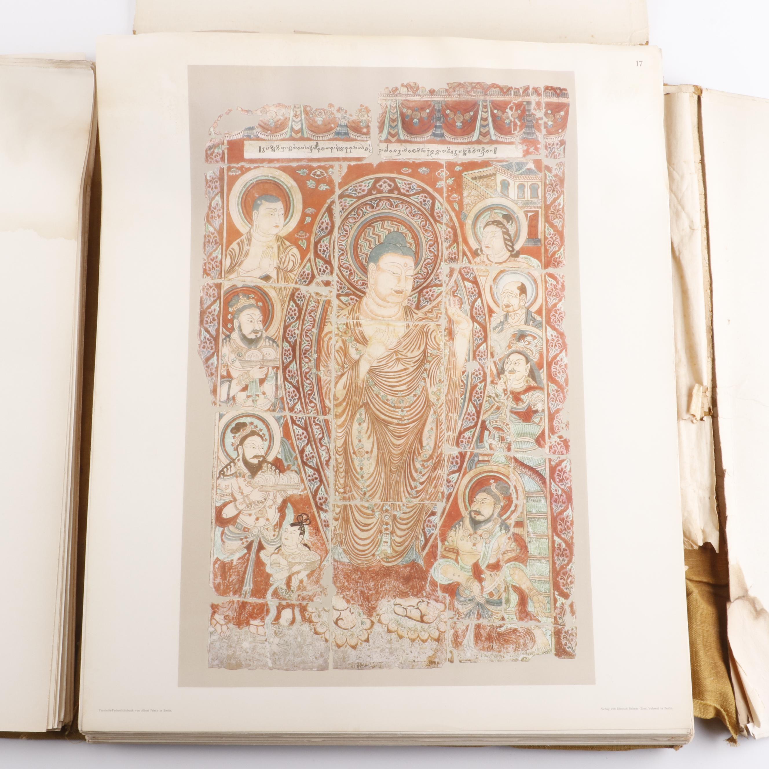 "Chotscho" Gaochang China Archaeological Folio Book in German, 1913