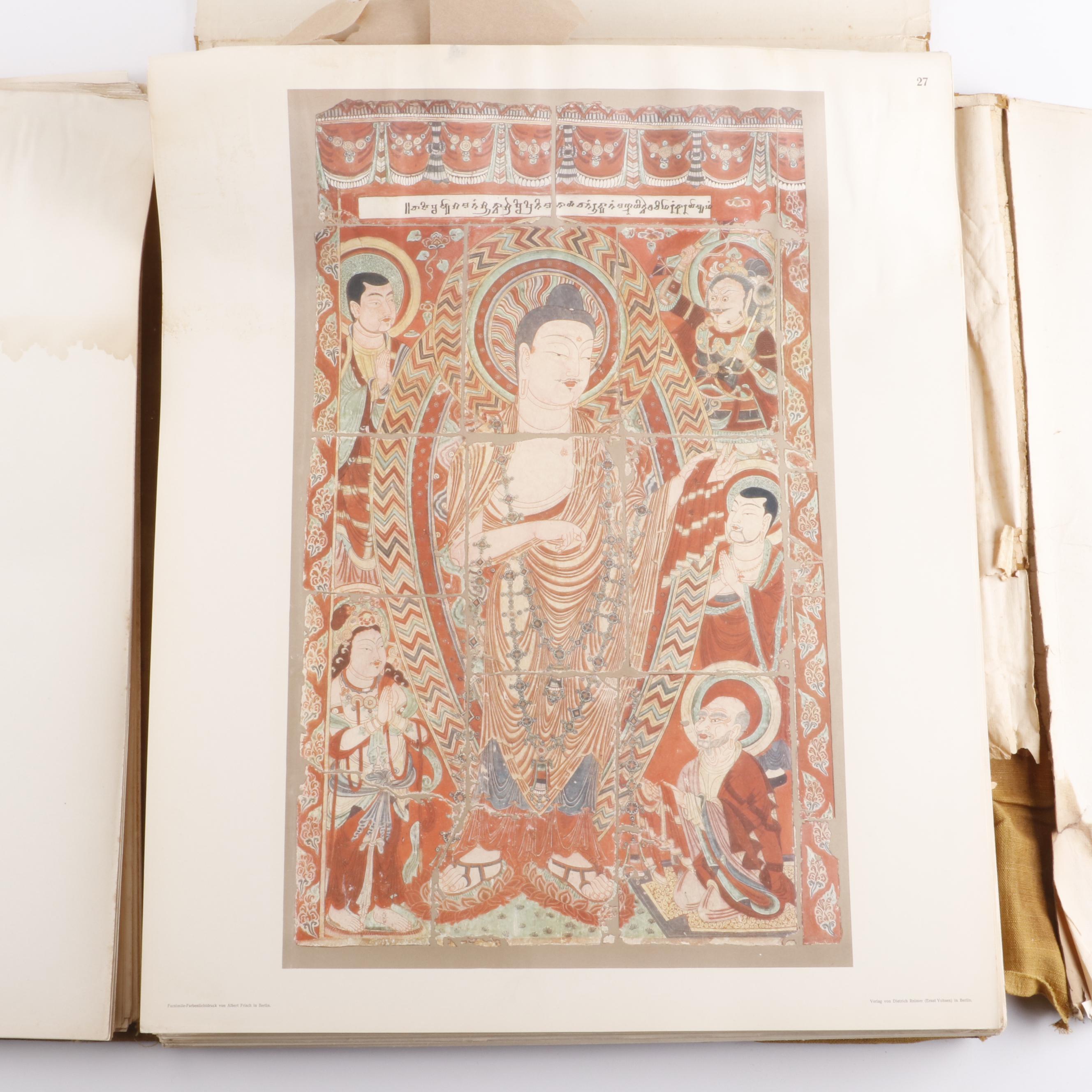 "Chotscho" Gaochang China Archaeological Folio Book in German, 1913