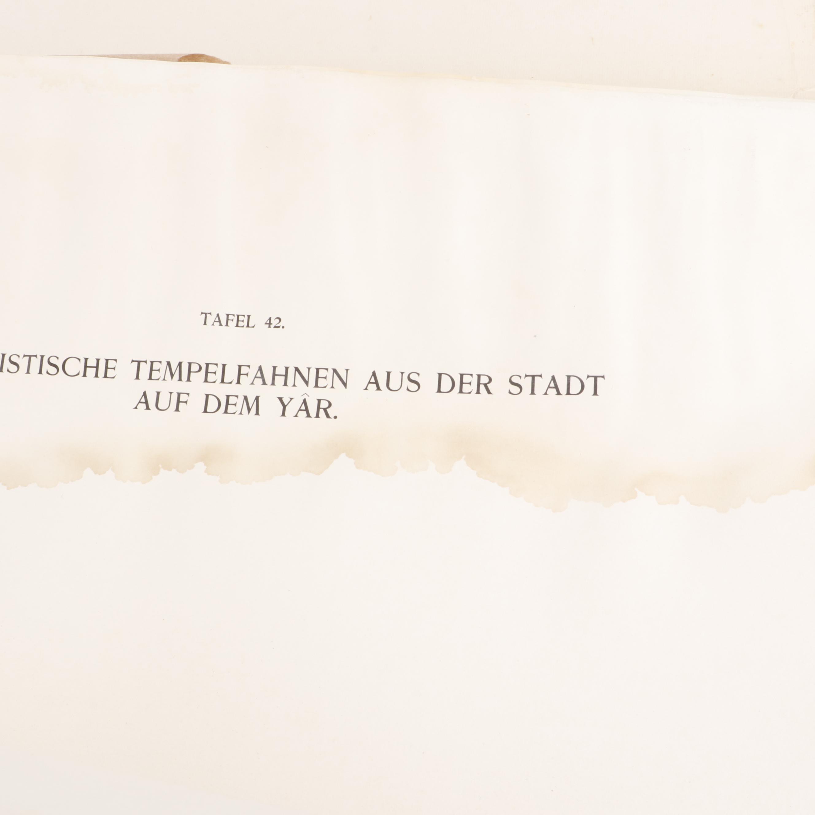 "Chotscho" Gaochang China Archaeological Folio Book in German, 1913