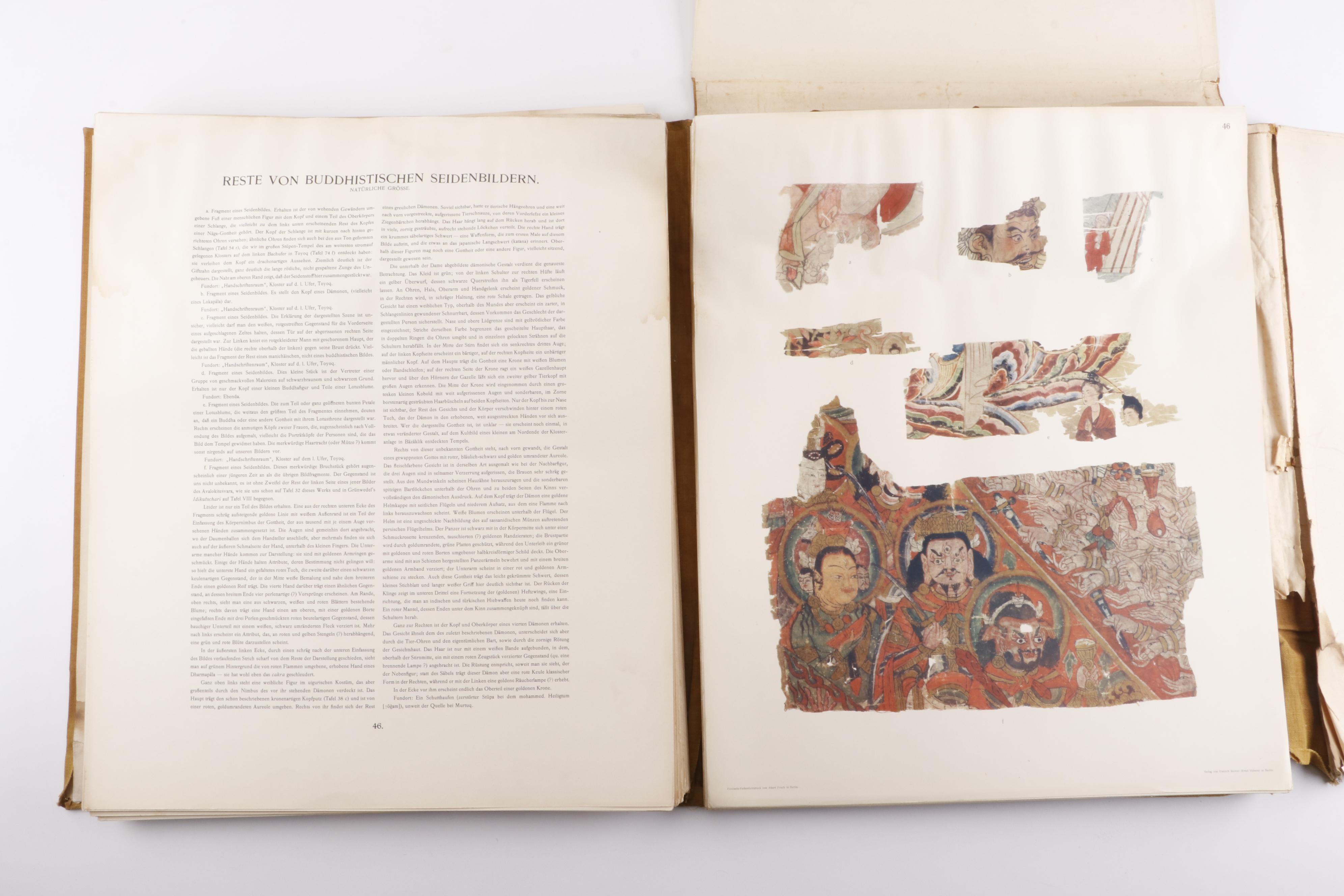 "Chotscho" Gaochang China Archaeological Folio Book in German, 1913