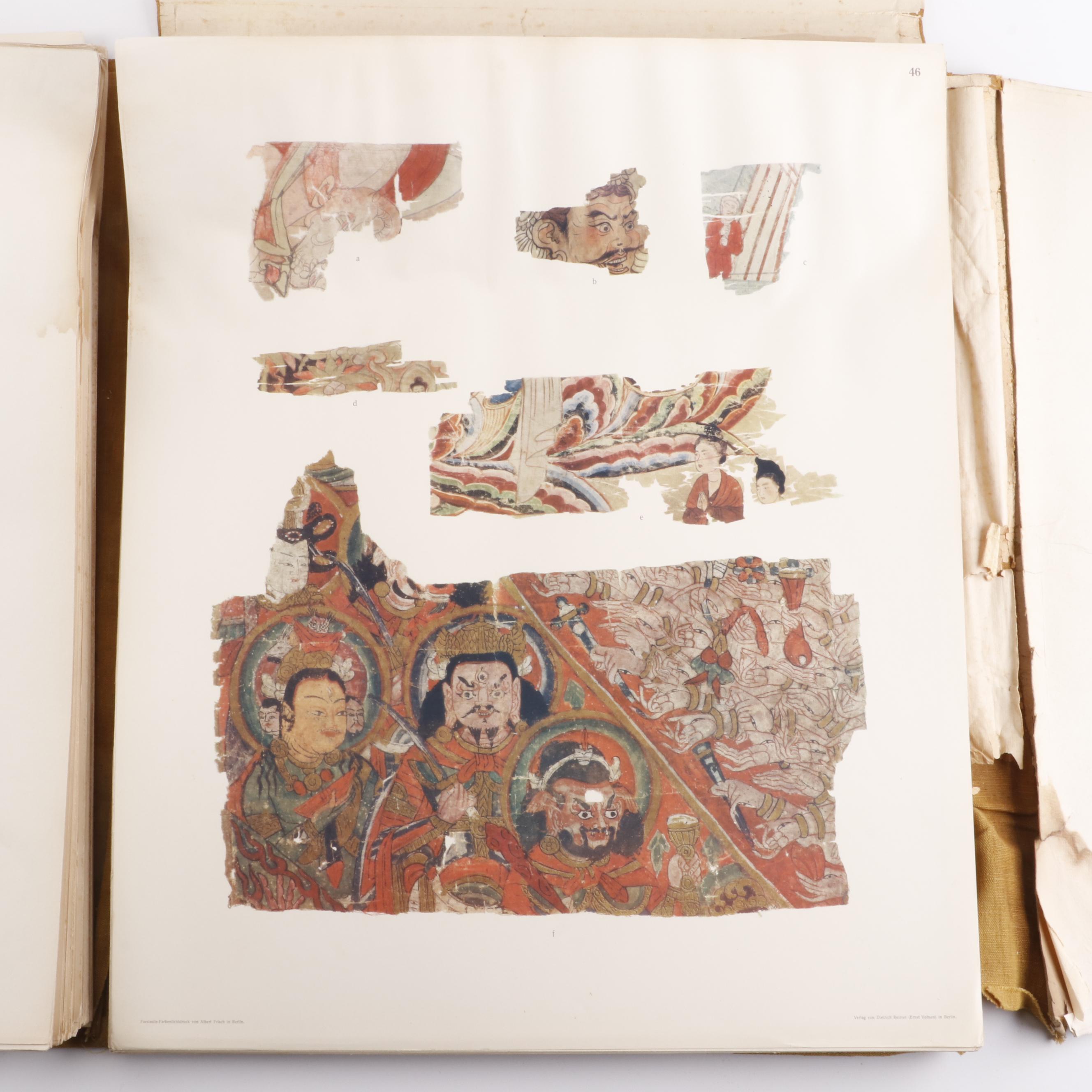 "Chotscho" Gaochang China Archaeological Folio Book in German, 1913