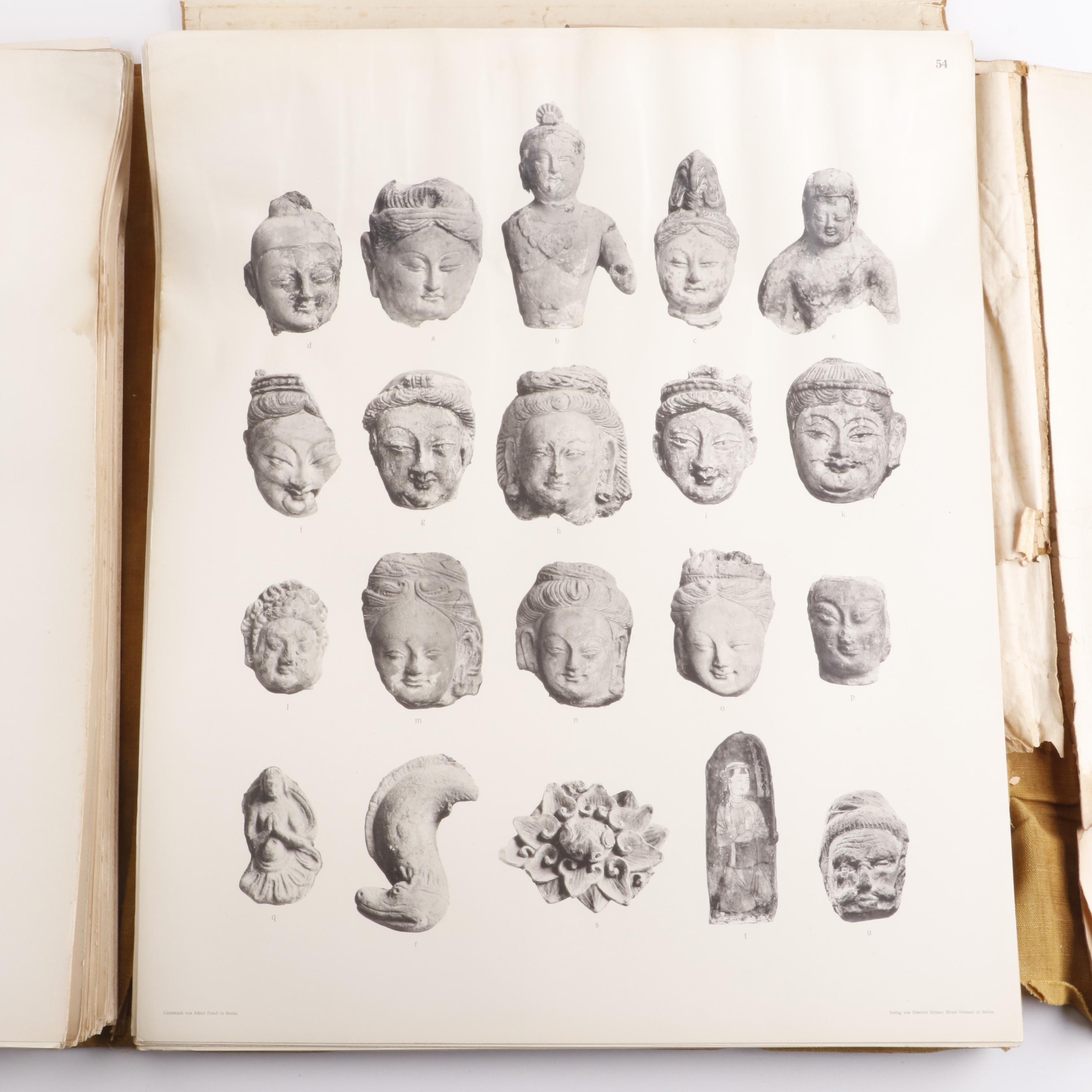 "Chotscho" Gaochang China Archaeological Folio Book in German, 1913