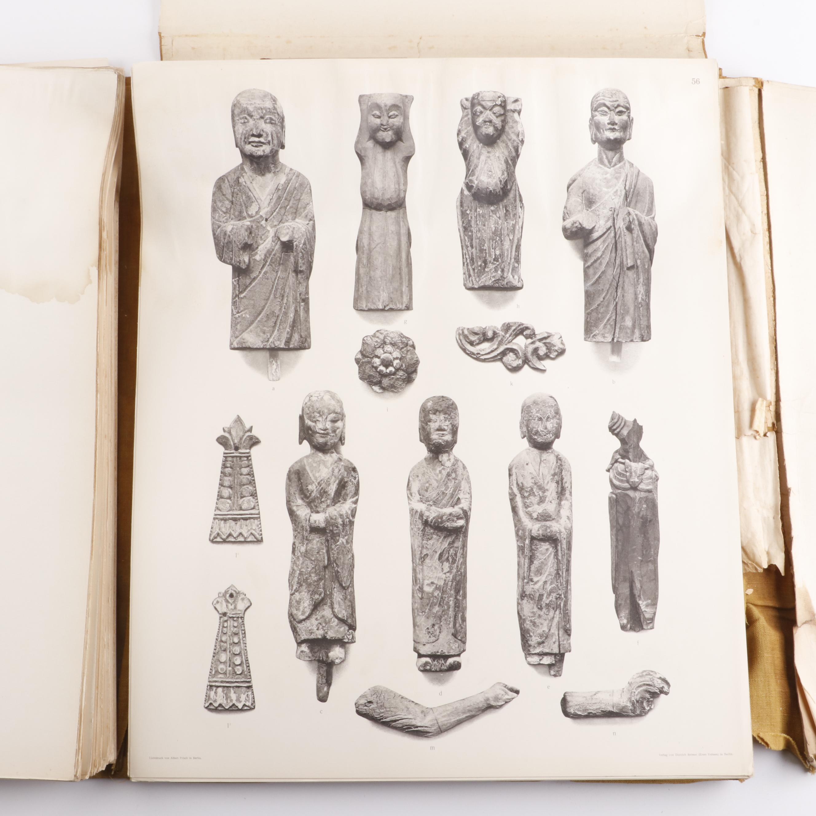 "Chotscho" Gaochang China Archaeological Folio Book in German, 1913