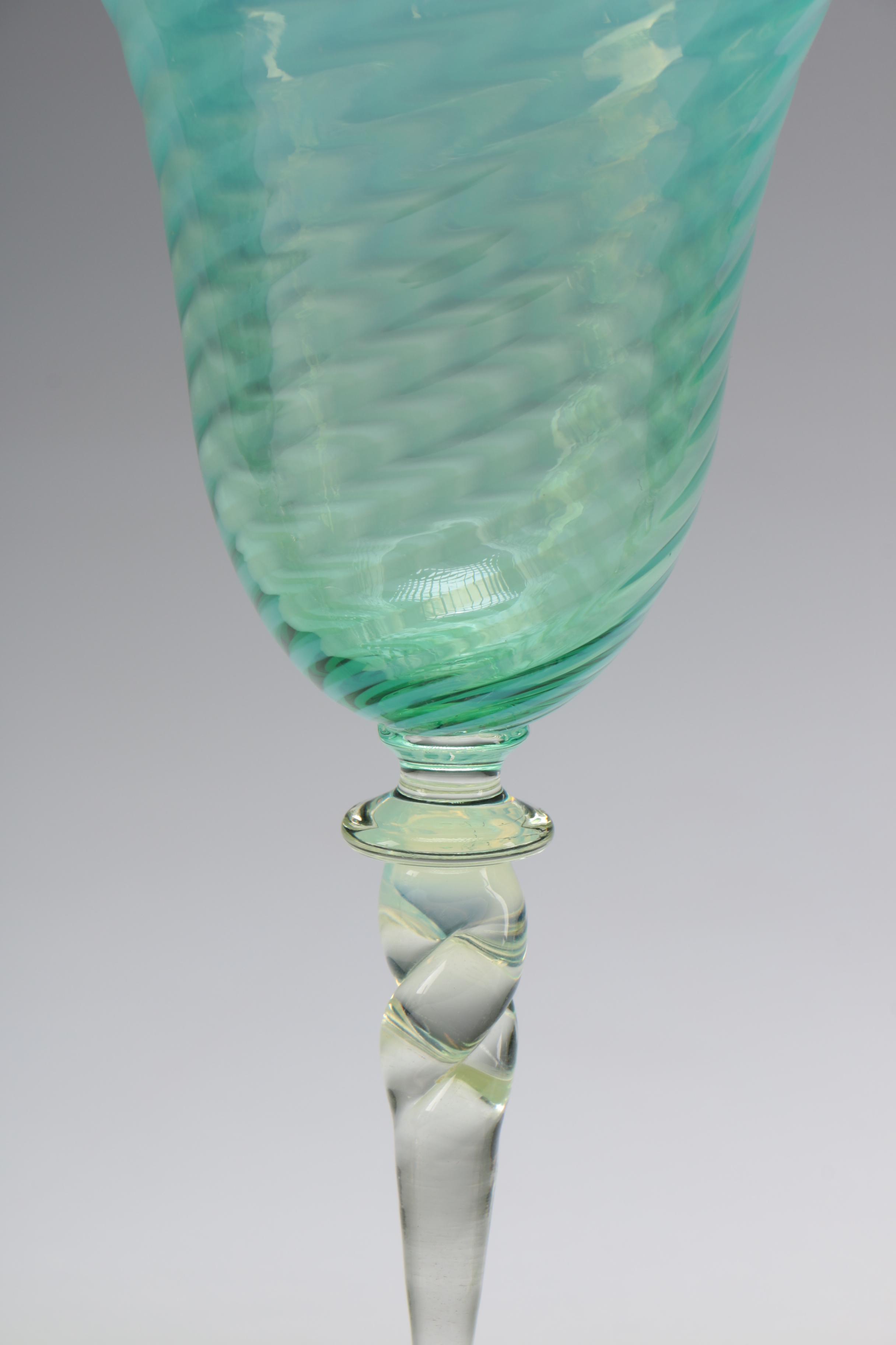 Steuben Oriental Jade Art Glass Goblets, Early/Mid-20th Century