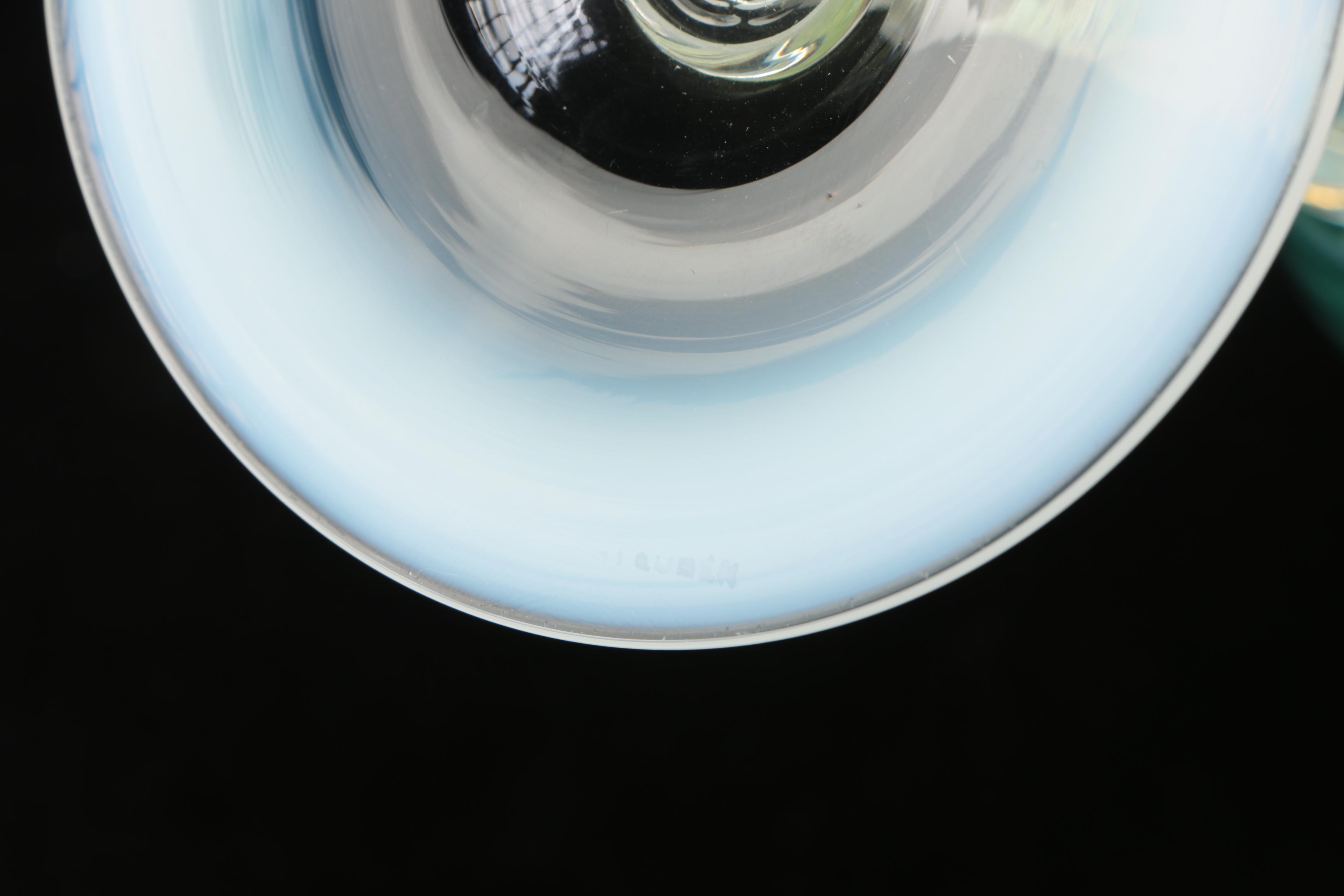 Steuben Oriental Jade Art Glass Goblets, Early/Mid-20th Century