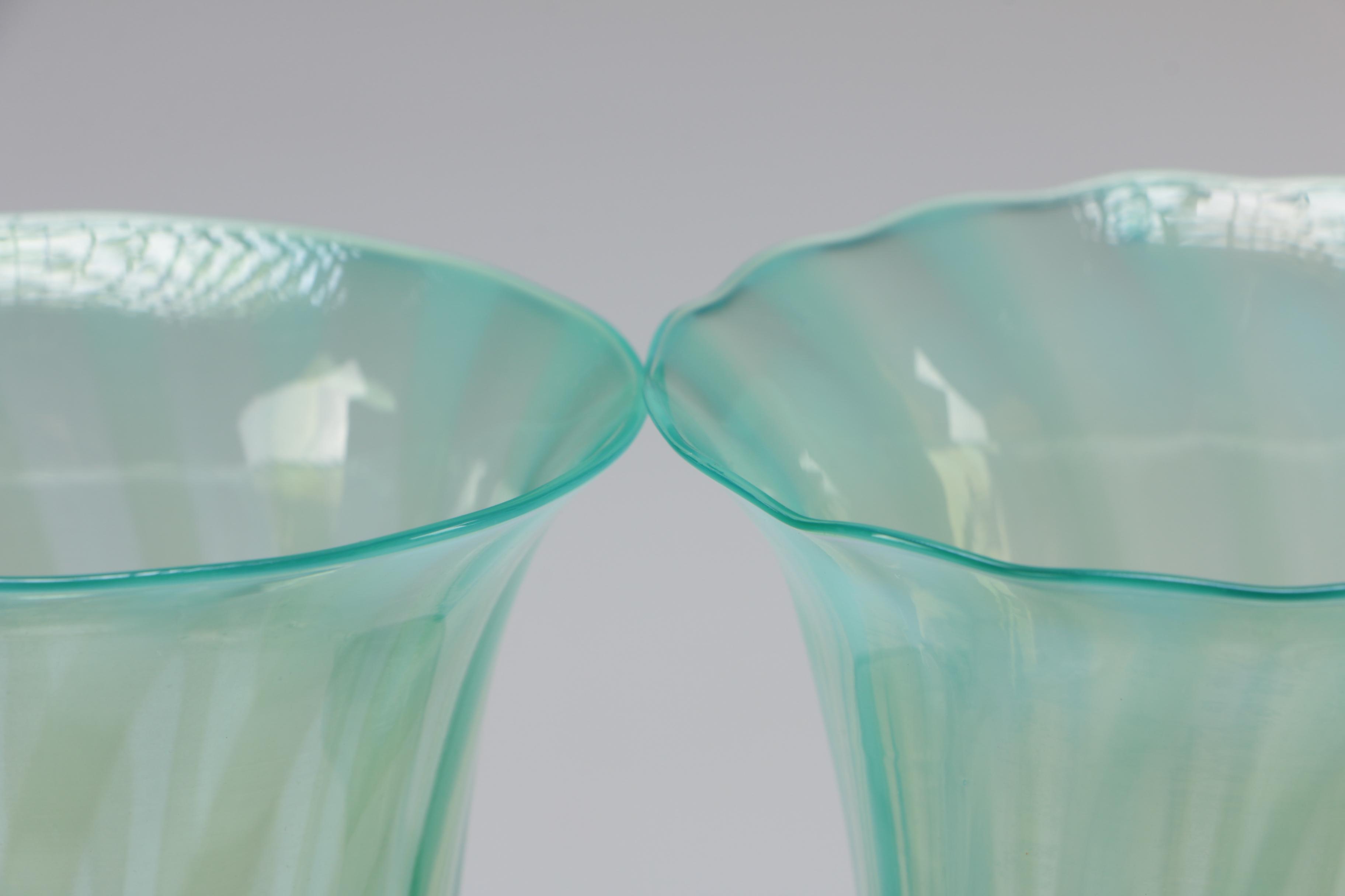 Steuben Oriental Jade Art Glass Goblets, Early/Mid-20th Century