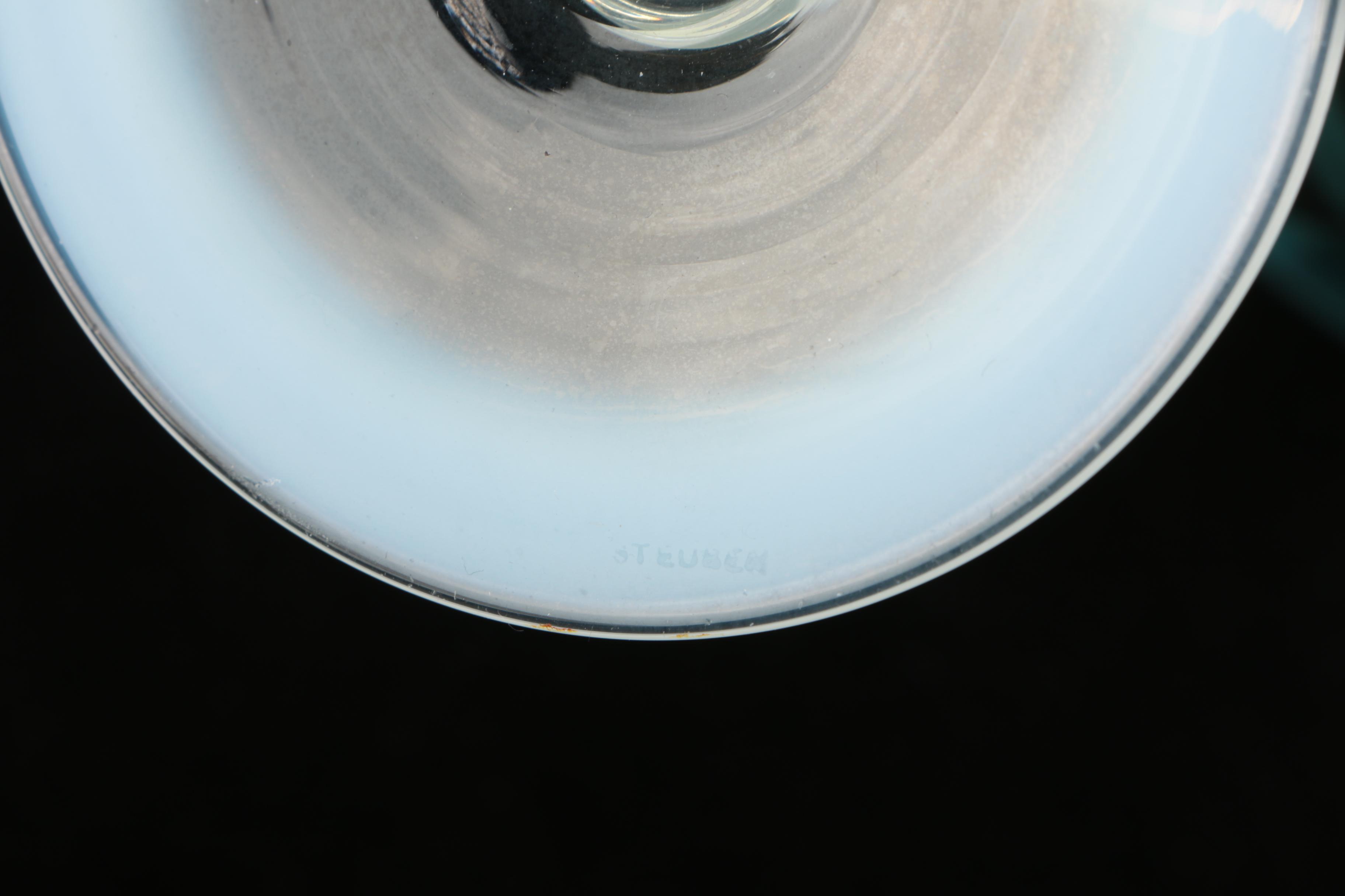 Steuben Oriental Jade Art Glass Goblets, Early/Mid-20th Century