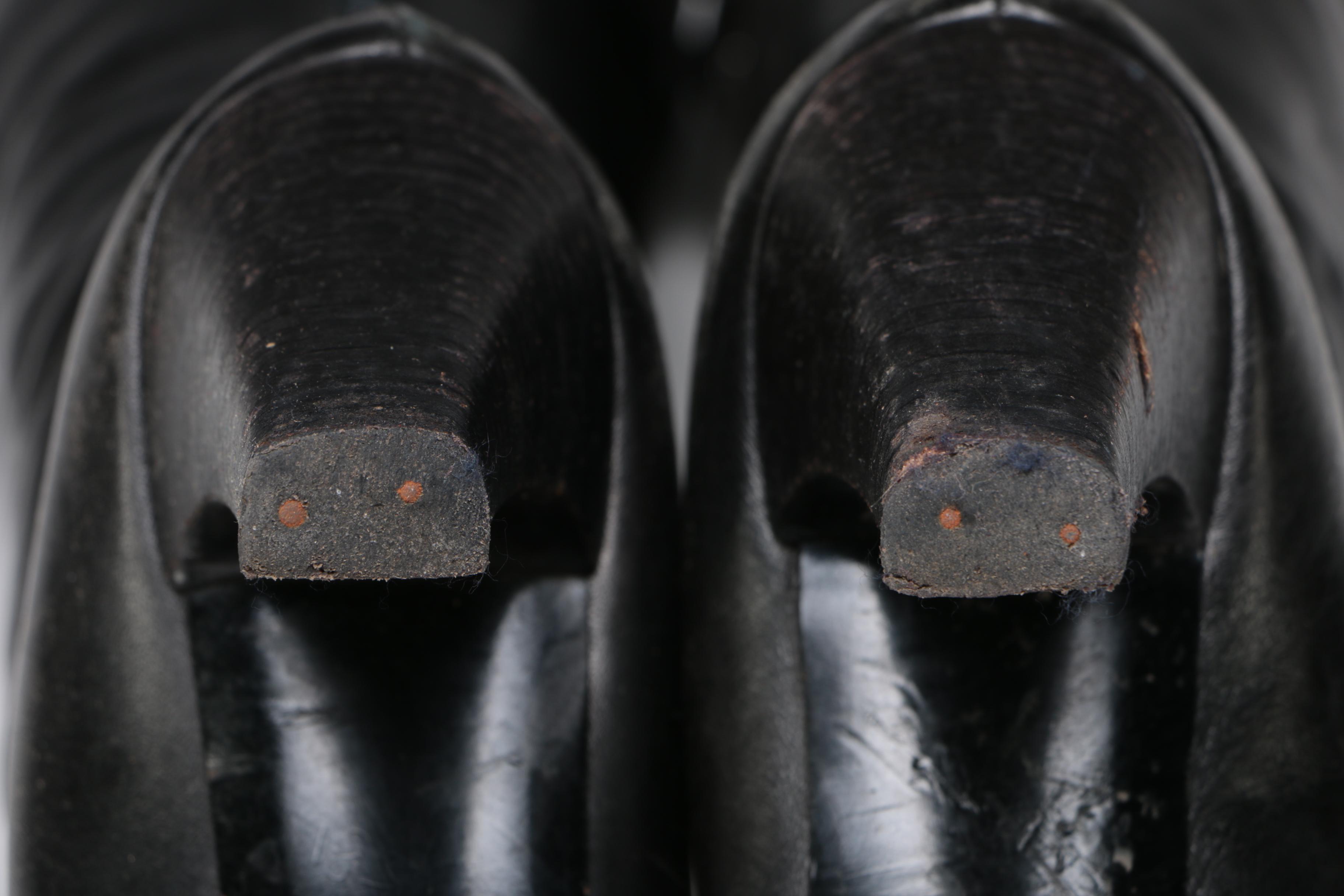 Prada Black Leather Tall Boots