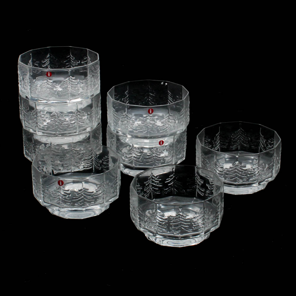 Jorma Vennola for Iittala "Kuusi" Glass Bowls, 1980-90