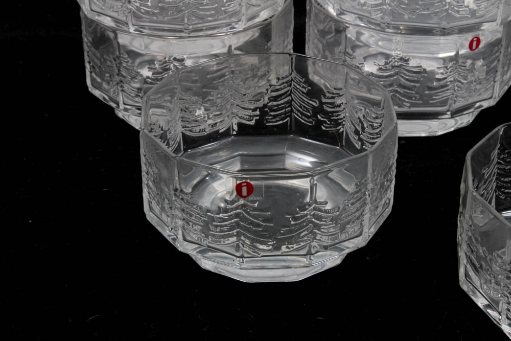 Jorma Vennola for Iittala "Kuusi" Glass Bowls, 1980-90