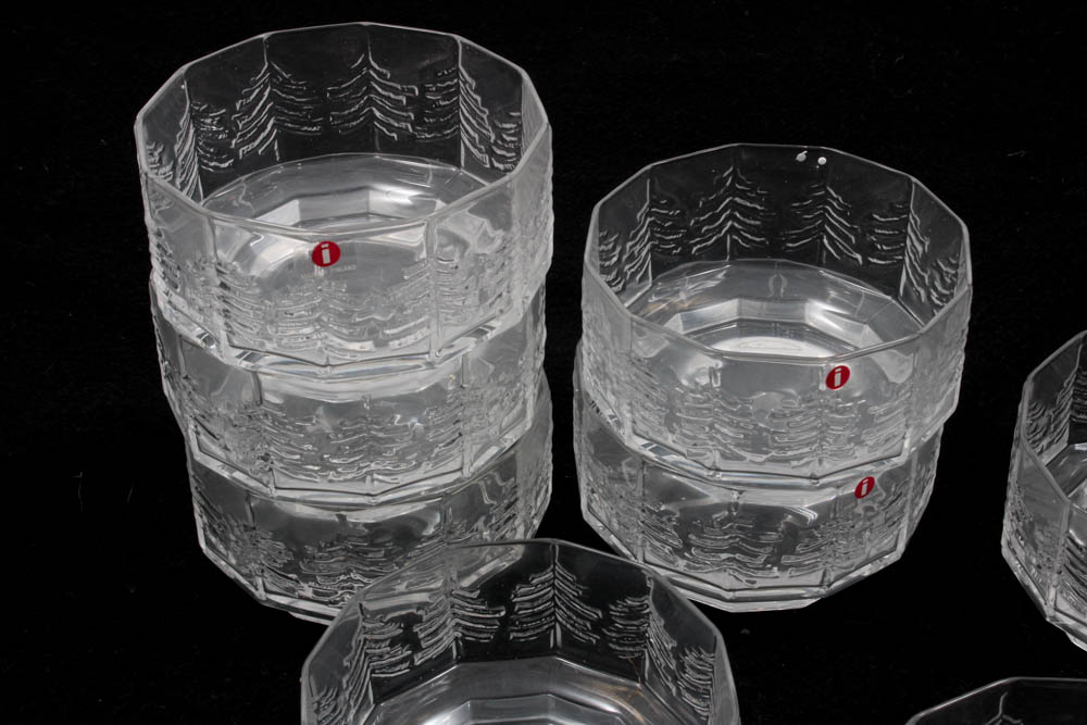 Jorma Vennola for Iittala "Kuusi" Glass Bowls, 1980-90
