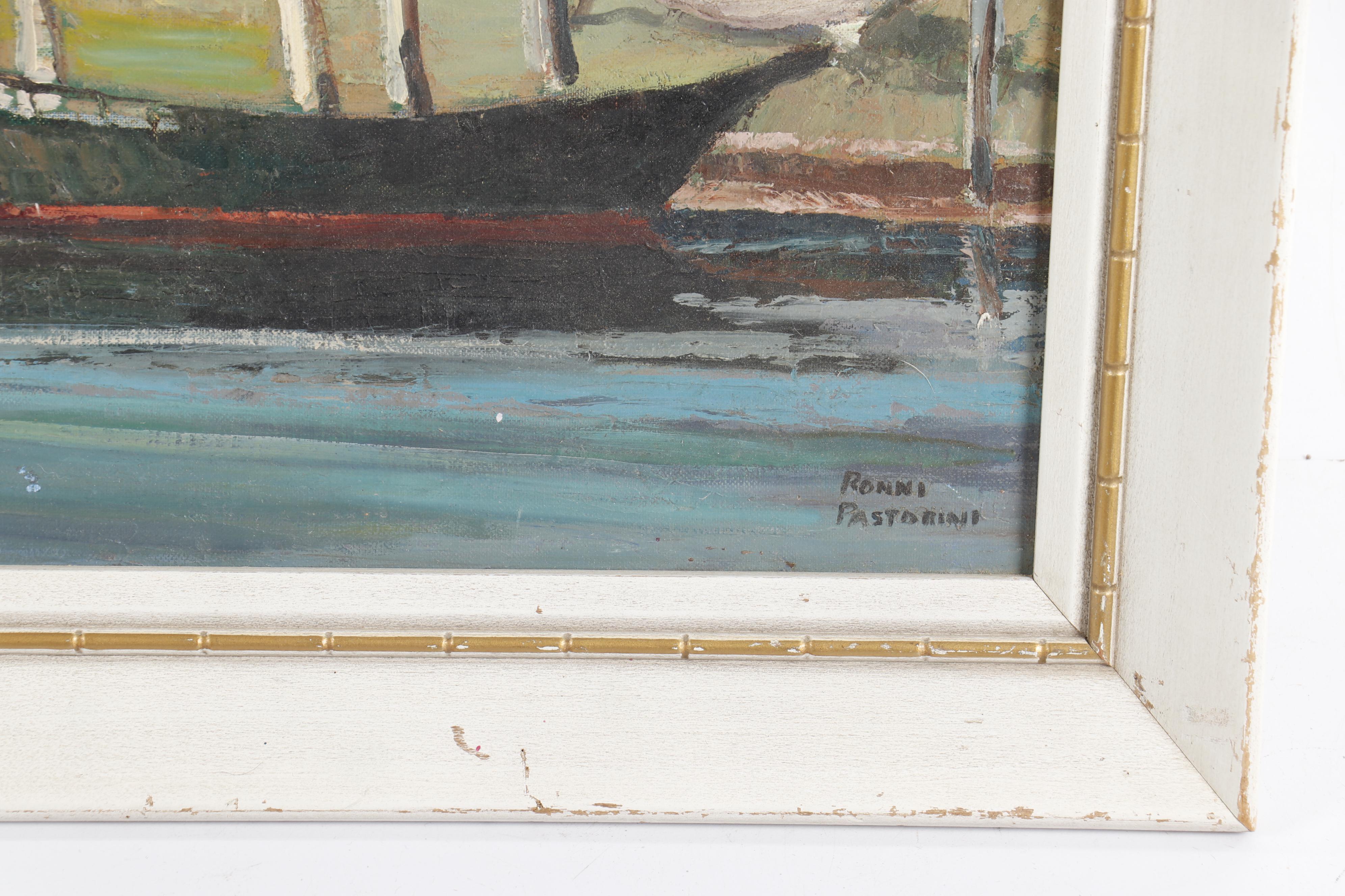 Ronni Pastorini Oil Painting "Old Seaport"