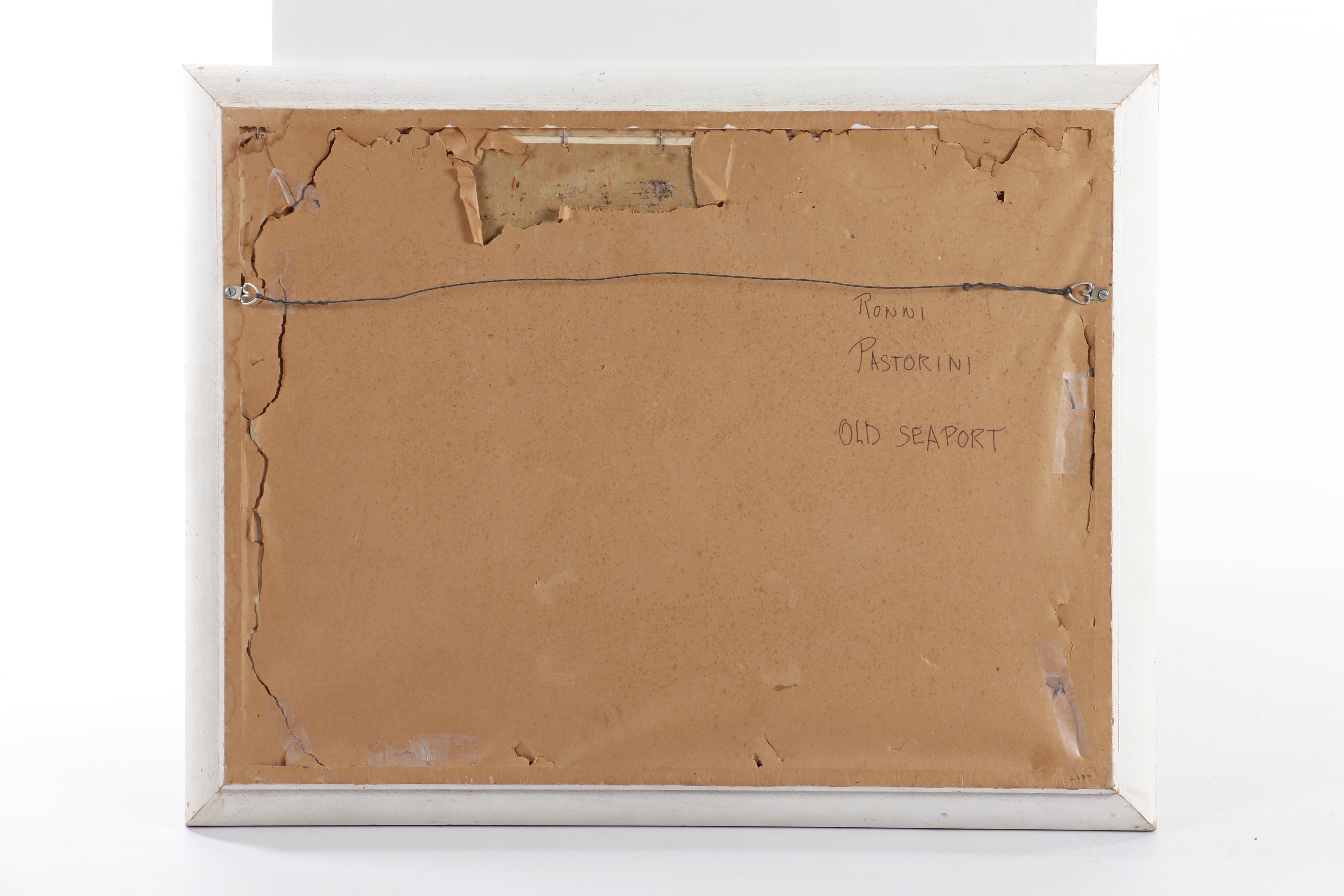 Ronni Pastorini Oil Painting "Old Seaport"