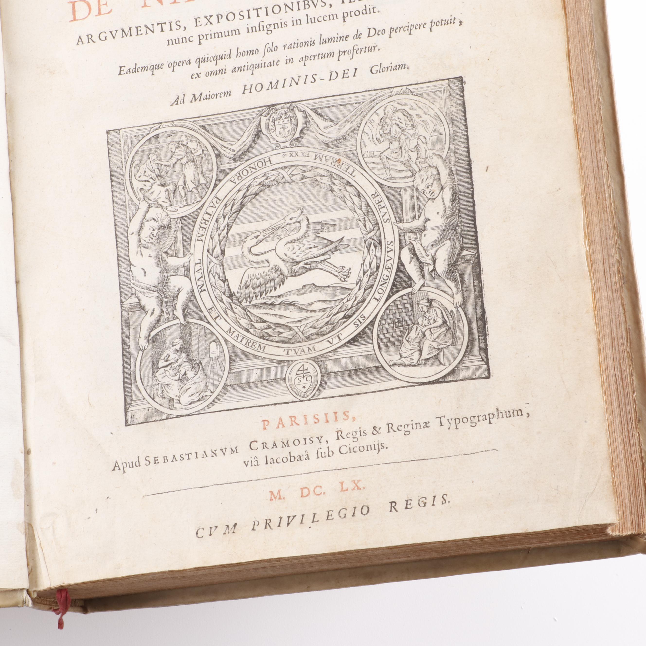 "Humanitas Theologica in qua M.T. Cicero de Natura Deorum Argumentis", 1660