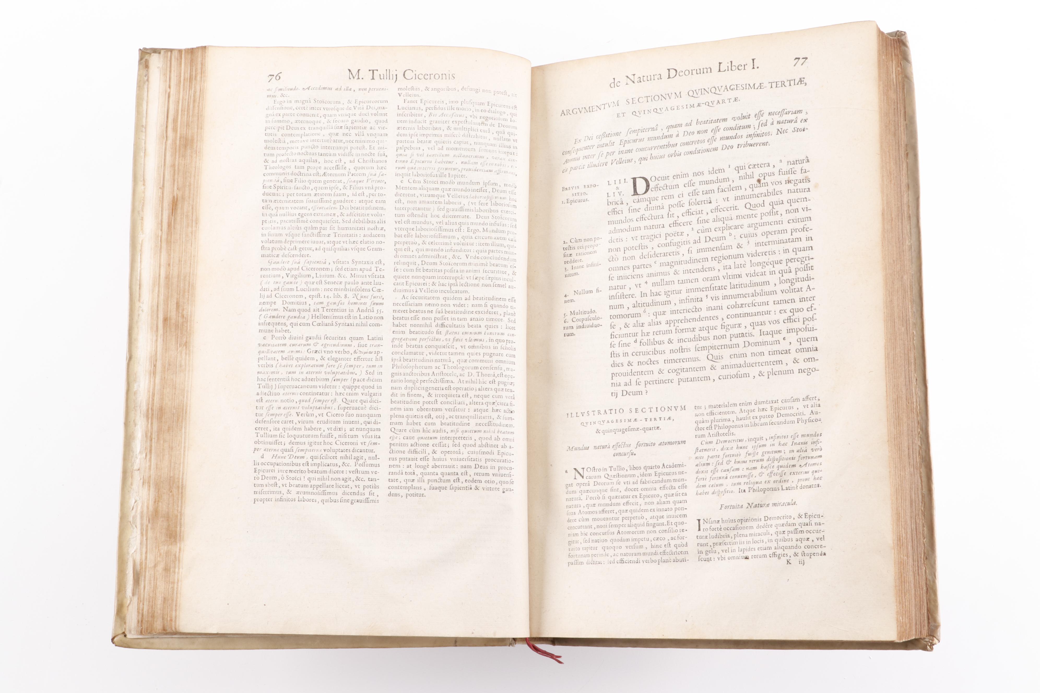 "Humanitas Theologica in qua M.T. Cicero de Natura Deorum Argumentis", 1660