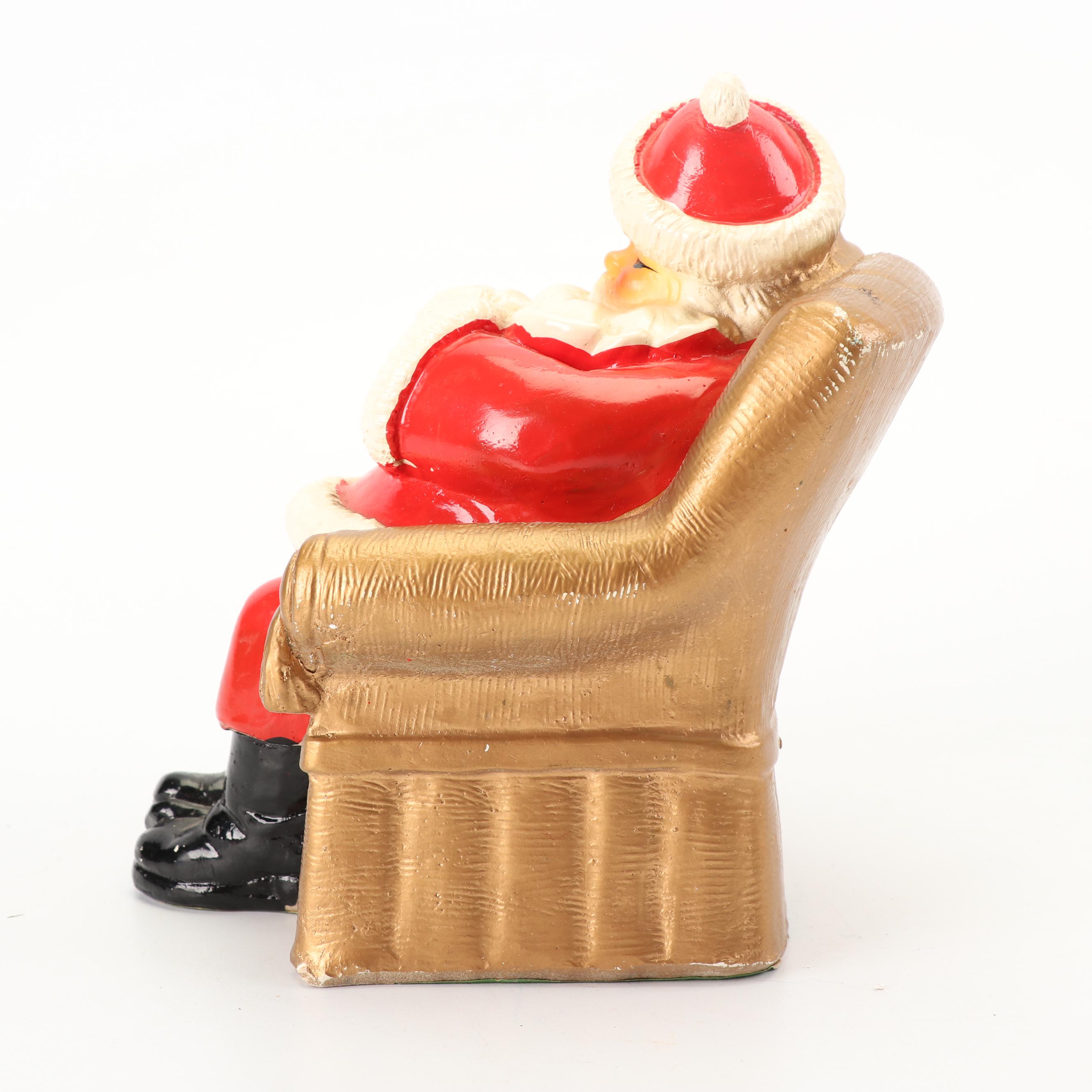 Christmas Themed Ceramic Coin Bank, Salt and Pepper Shakers, and Cup