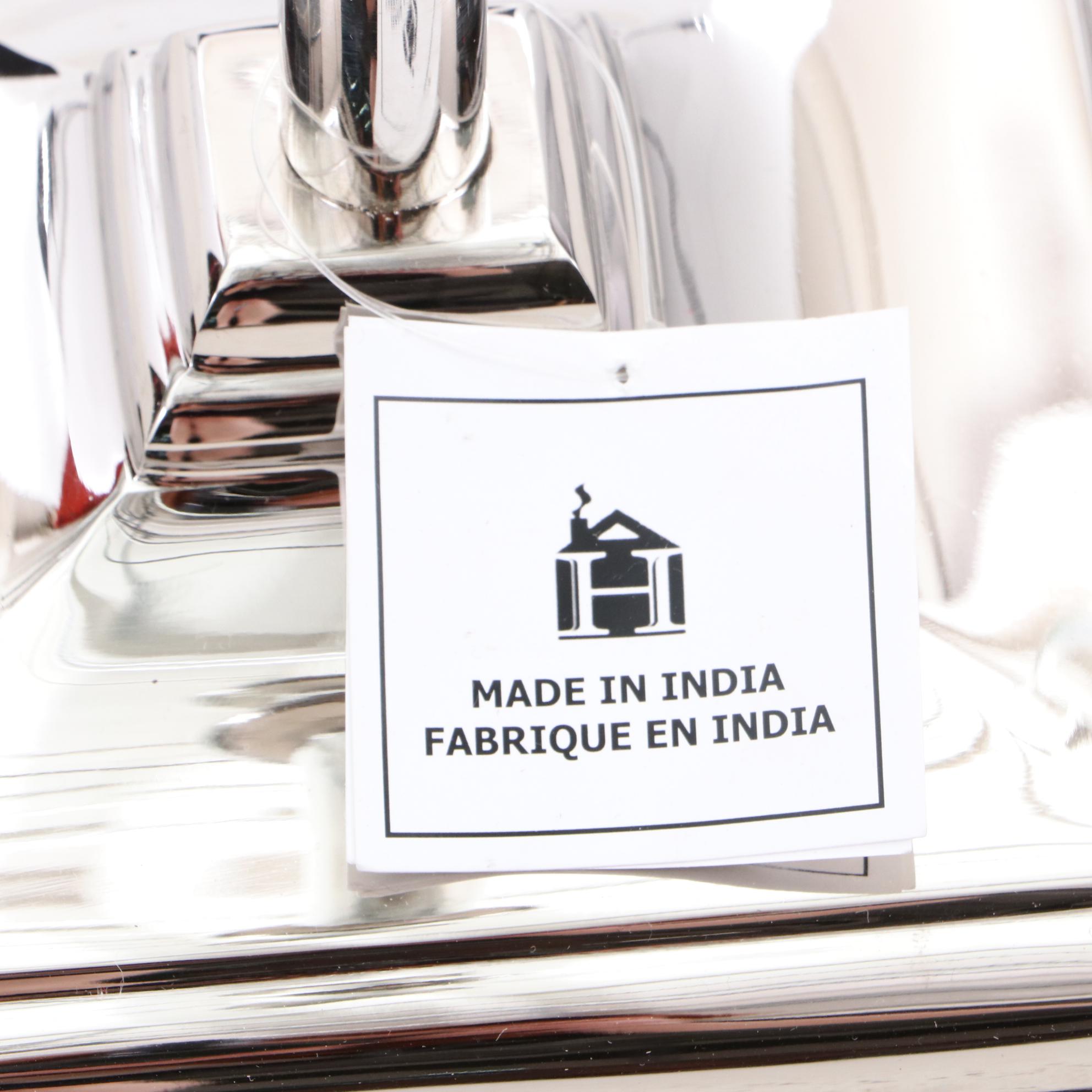 Chrome and Glass Shelf Unit